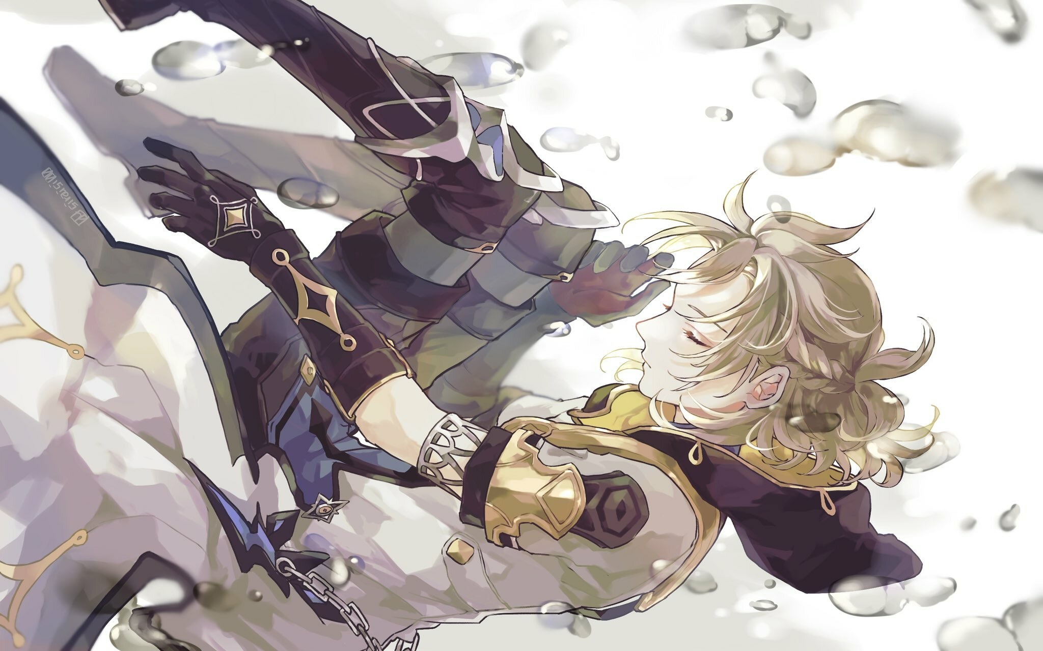 Albedo from Genshin Impact underwater HD Wallpaper