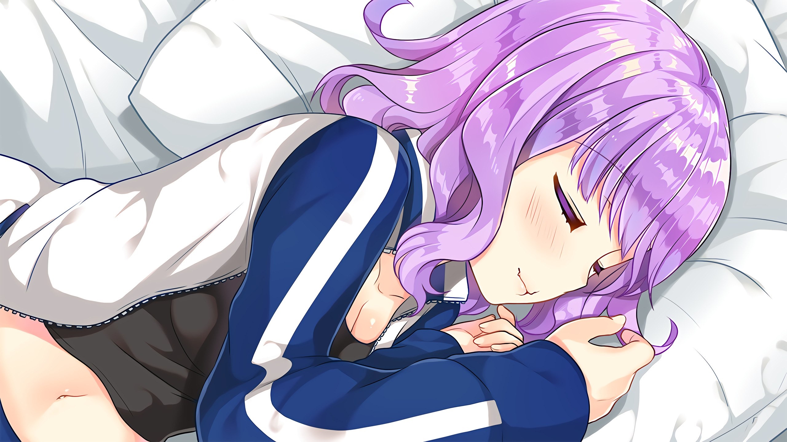 Girl sleeping on a pillow HD Wallpaper