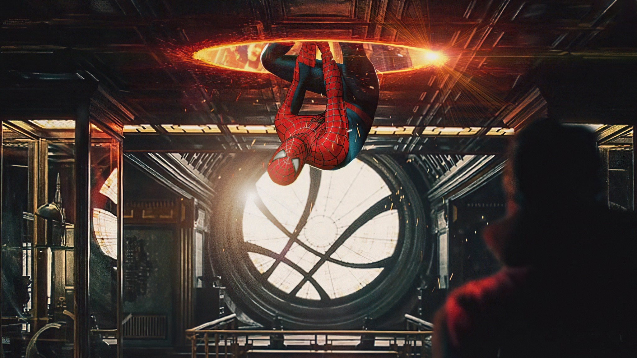Spider-Man from Spider-Man: No Way Home in Doctor Strange's Sanctum HD Wallpaper