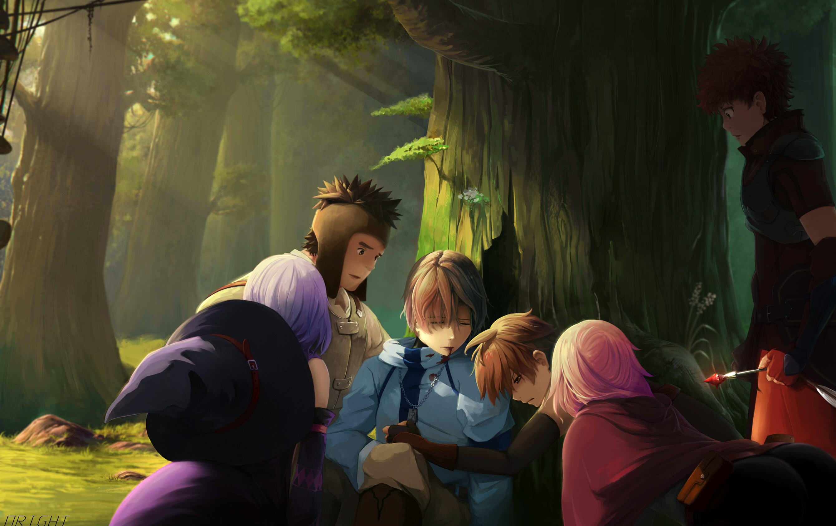 Grimgar of Fantasy and Ash characters in forest HD Wallpaper