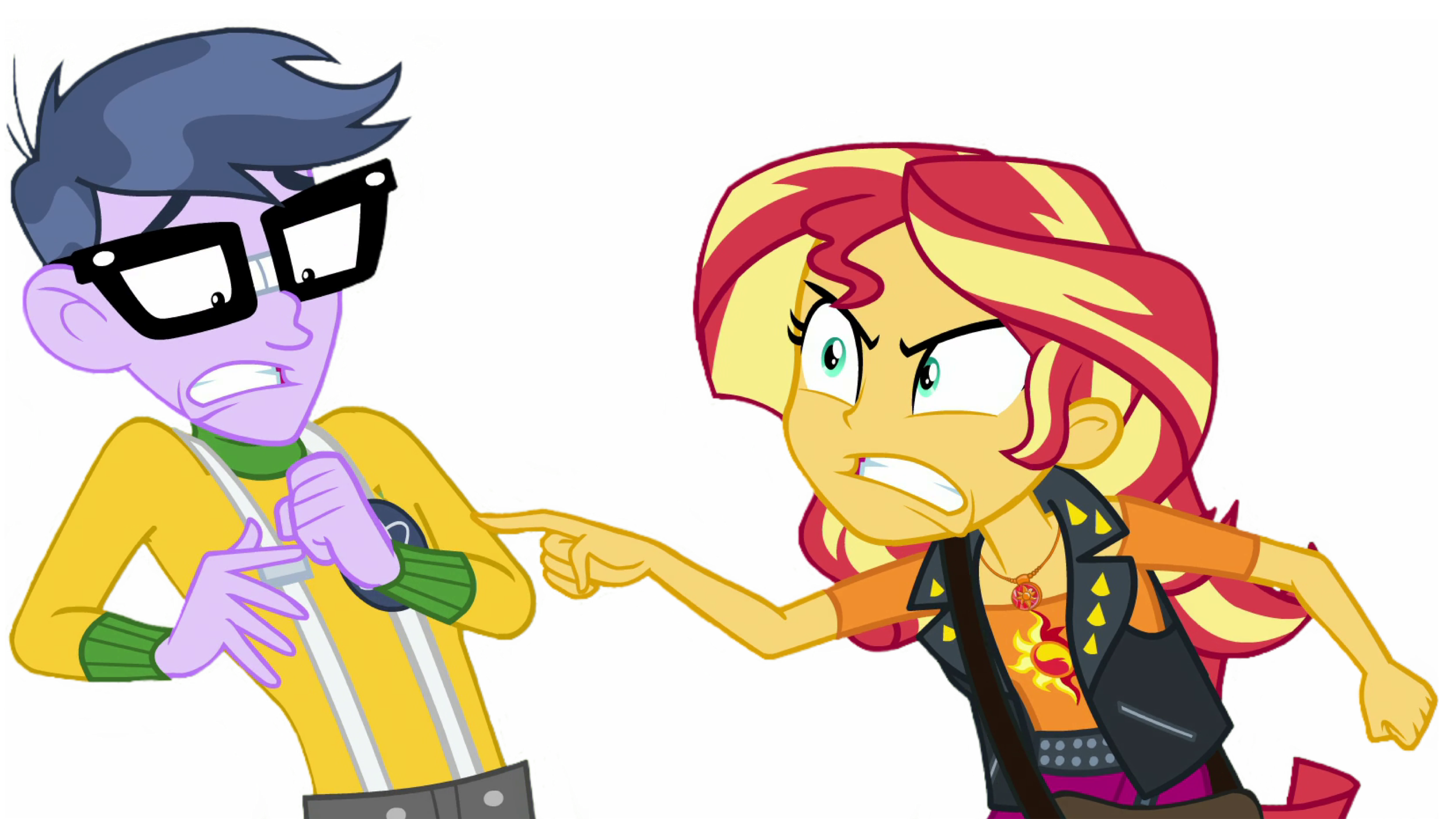 Sunset Shimmer and Micro Chips from My Little Pony: Equestria Girls HD Wallpaper
