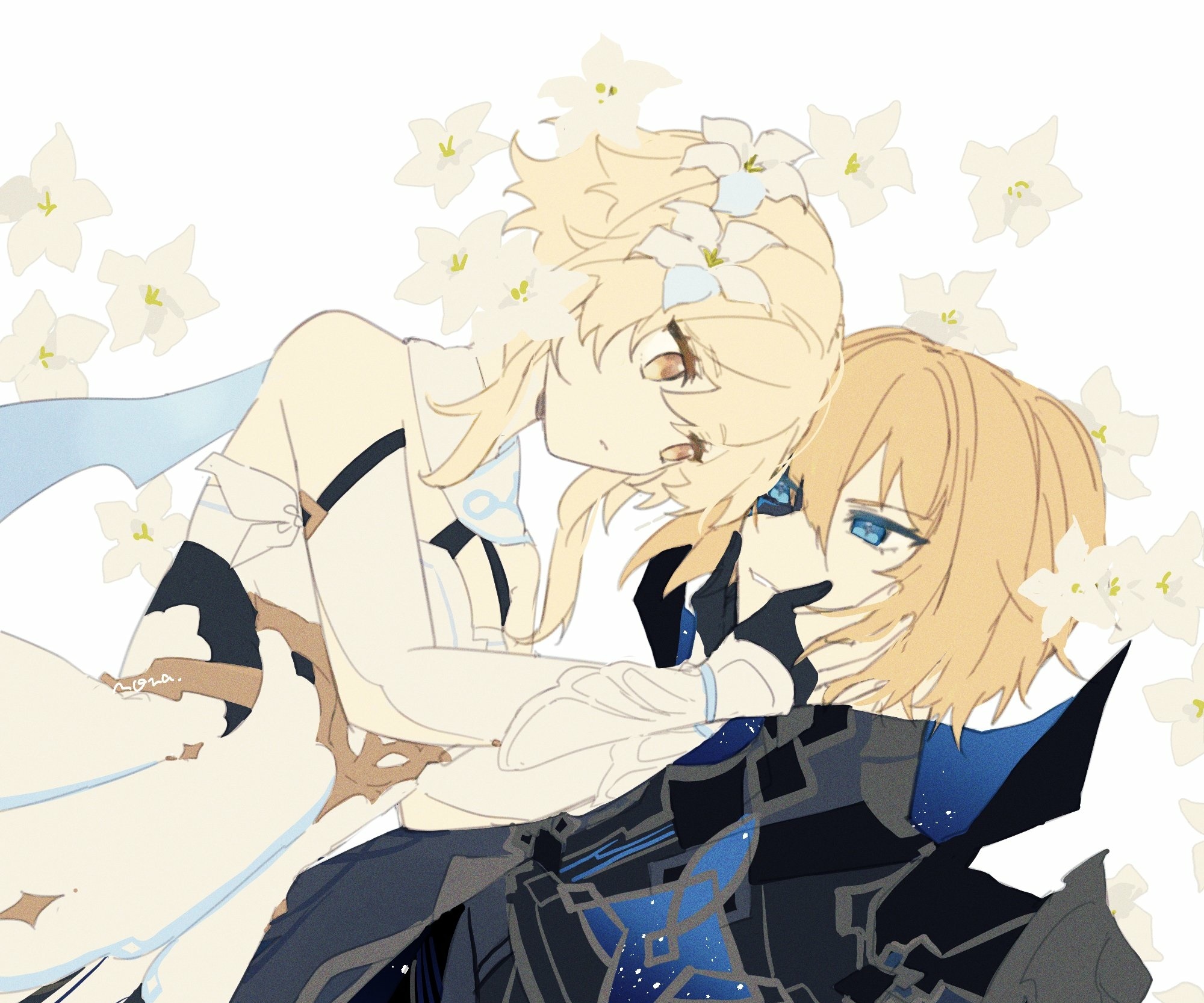 Lumine and Dainsleif from Genshin Impact HD Wallpaper