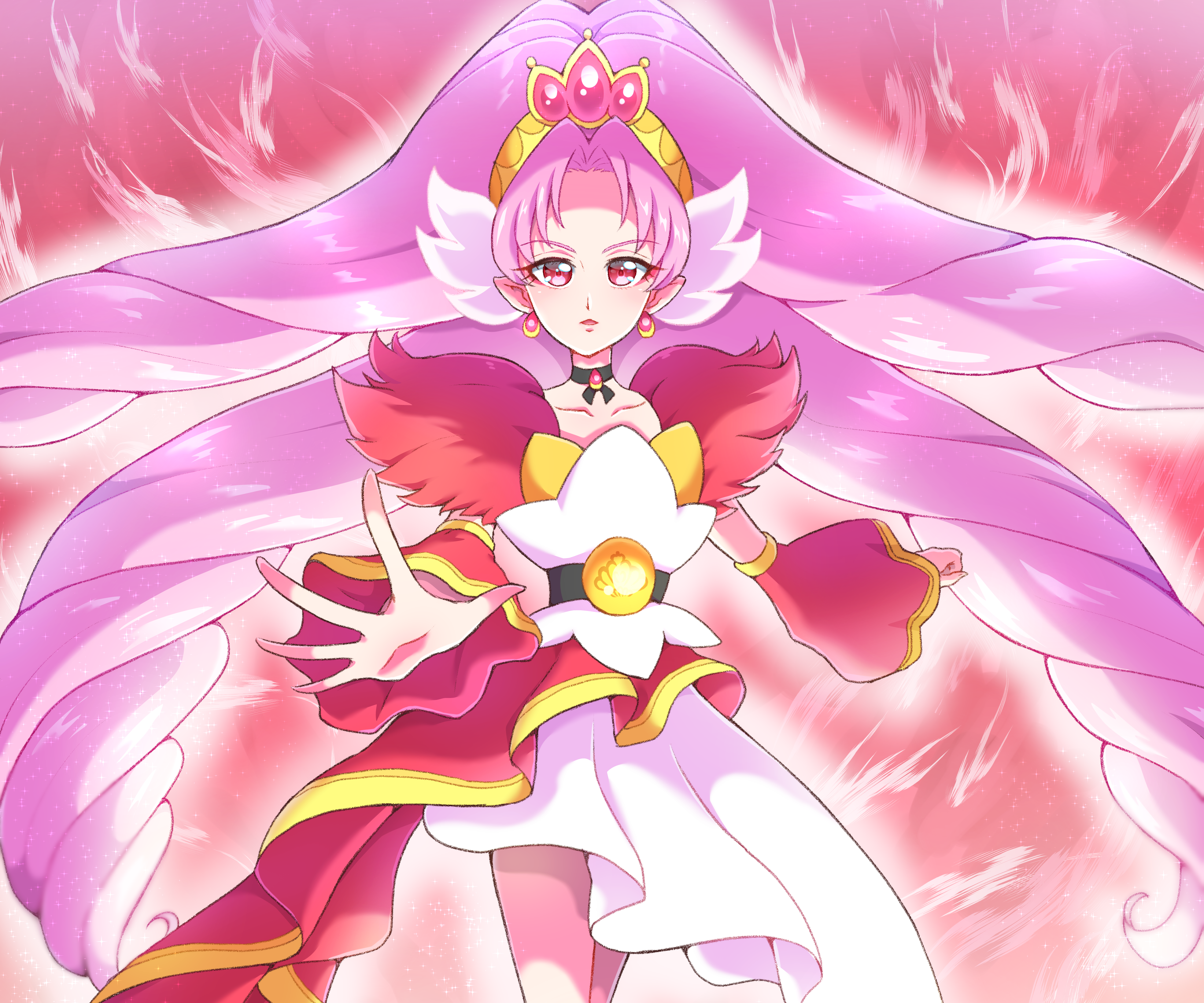 Cure Scarlet from Go! Princess Pretty Cure 4K HD Wallpaper