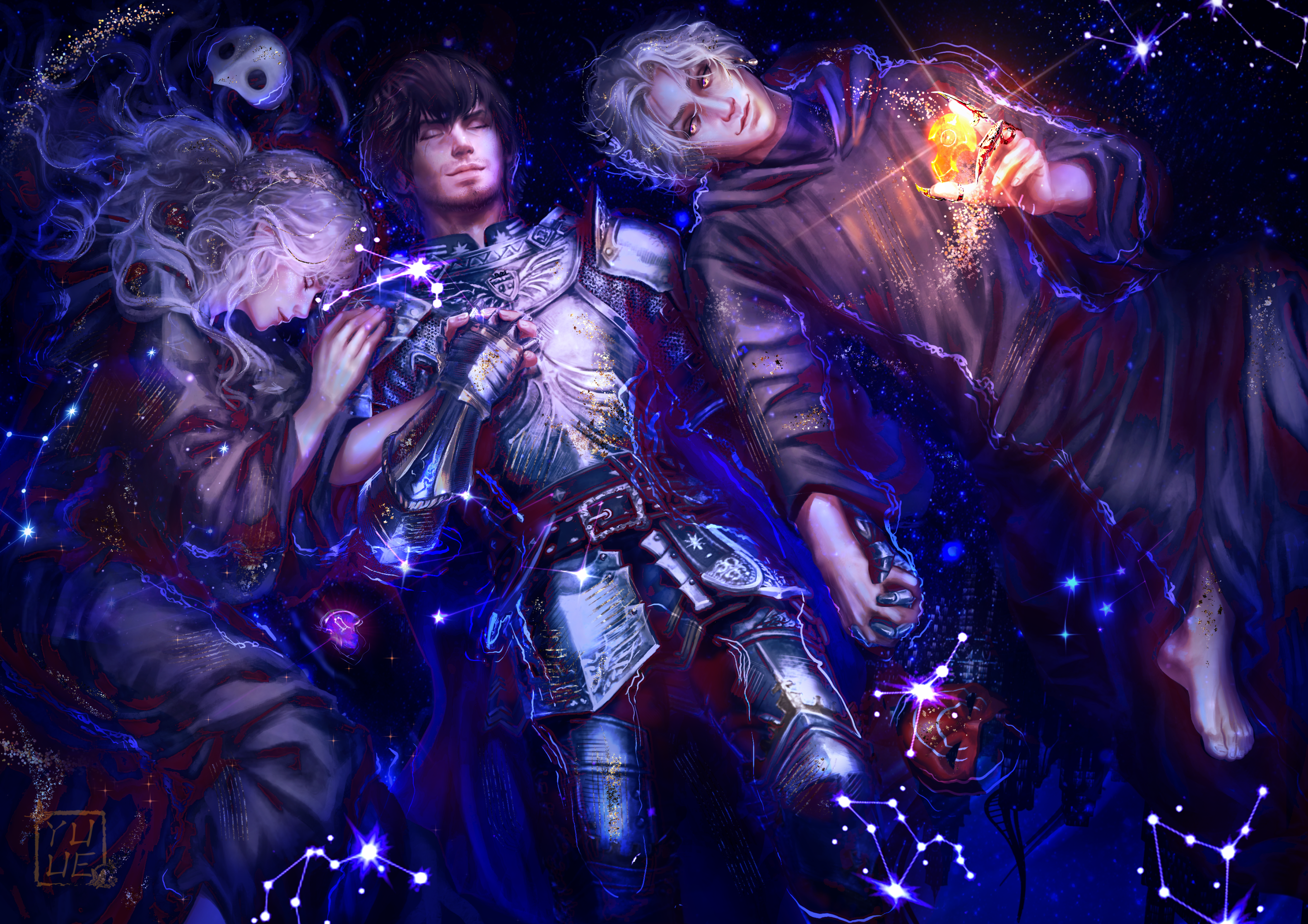 Solus Zos Galvus and Hythlodaeus from Final Fantasy XIV HD Wallpaper