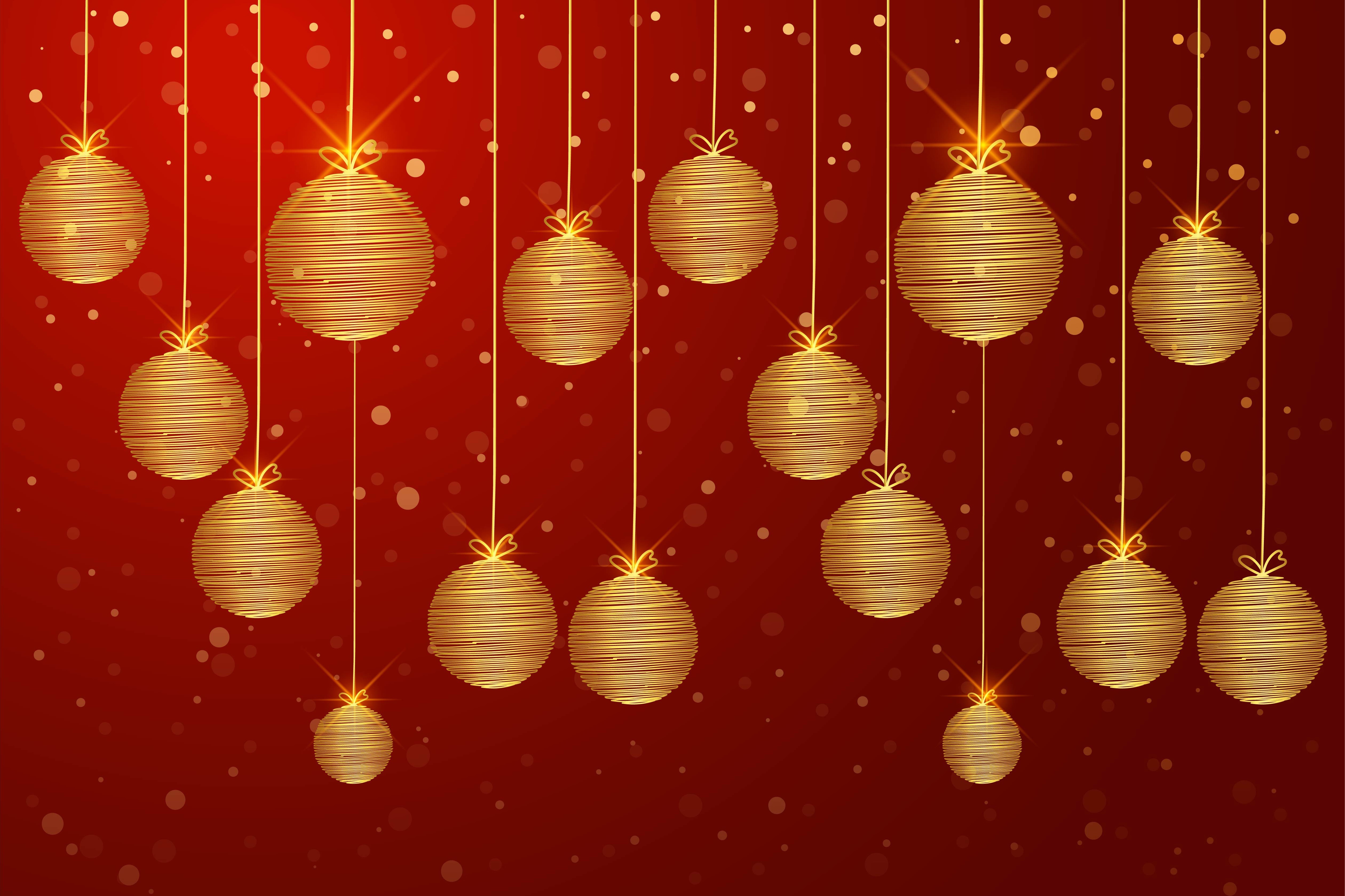 Christmas Ornaments 4K HD Wallpaper