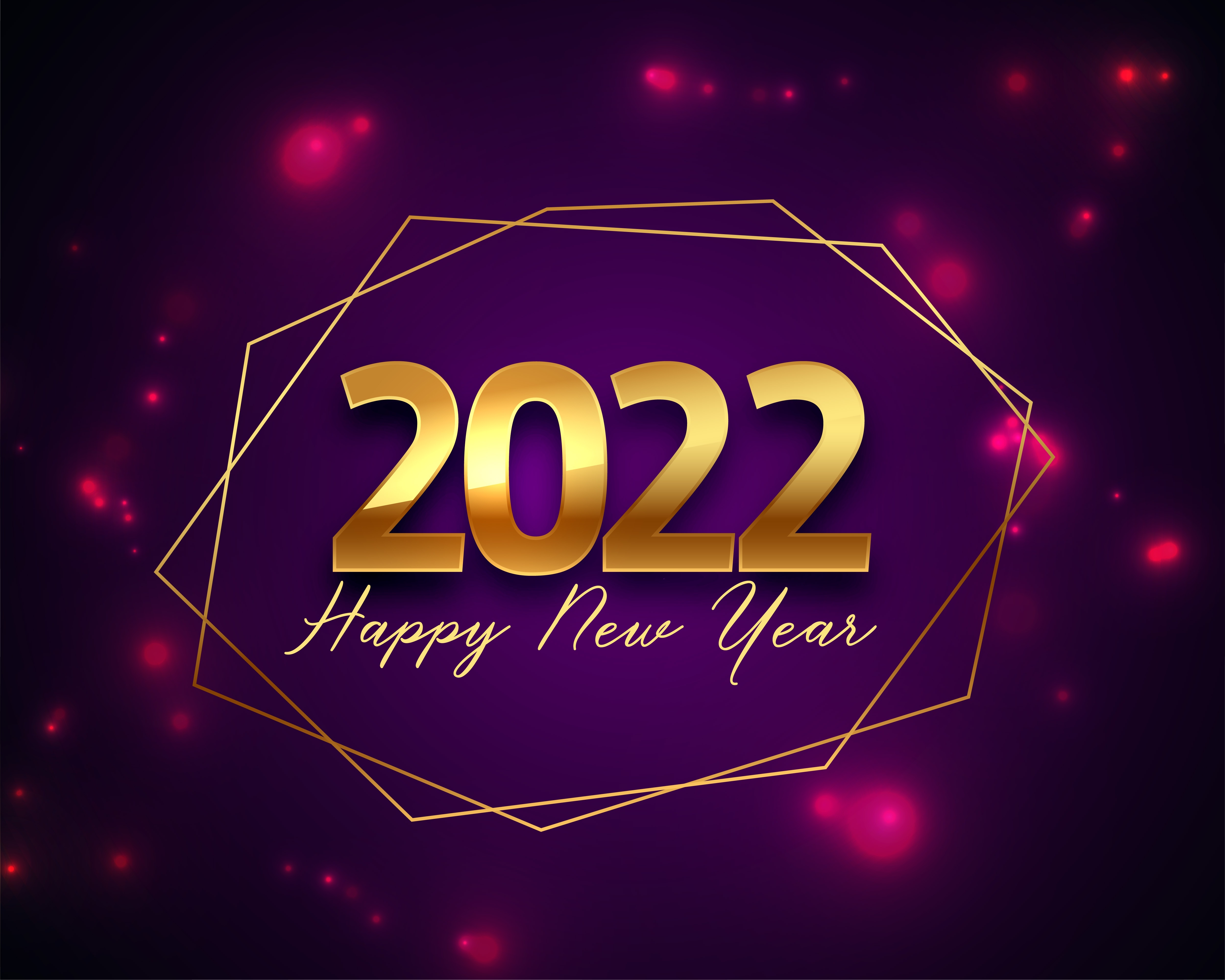 Happy New Year 2022 4K HD Wallpaper