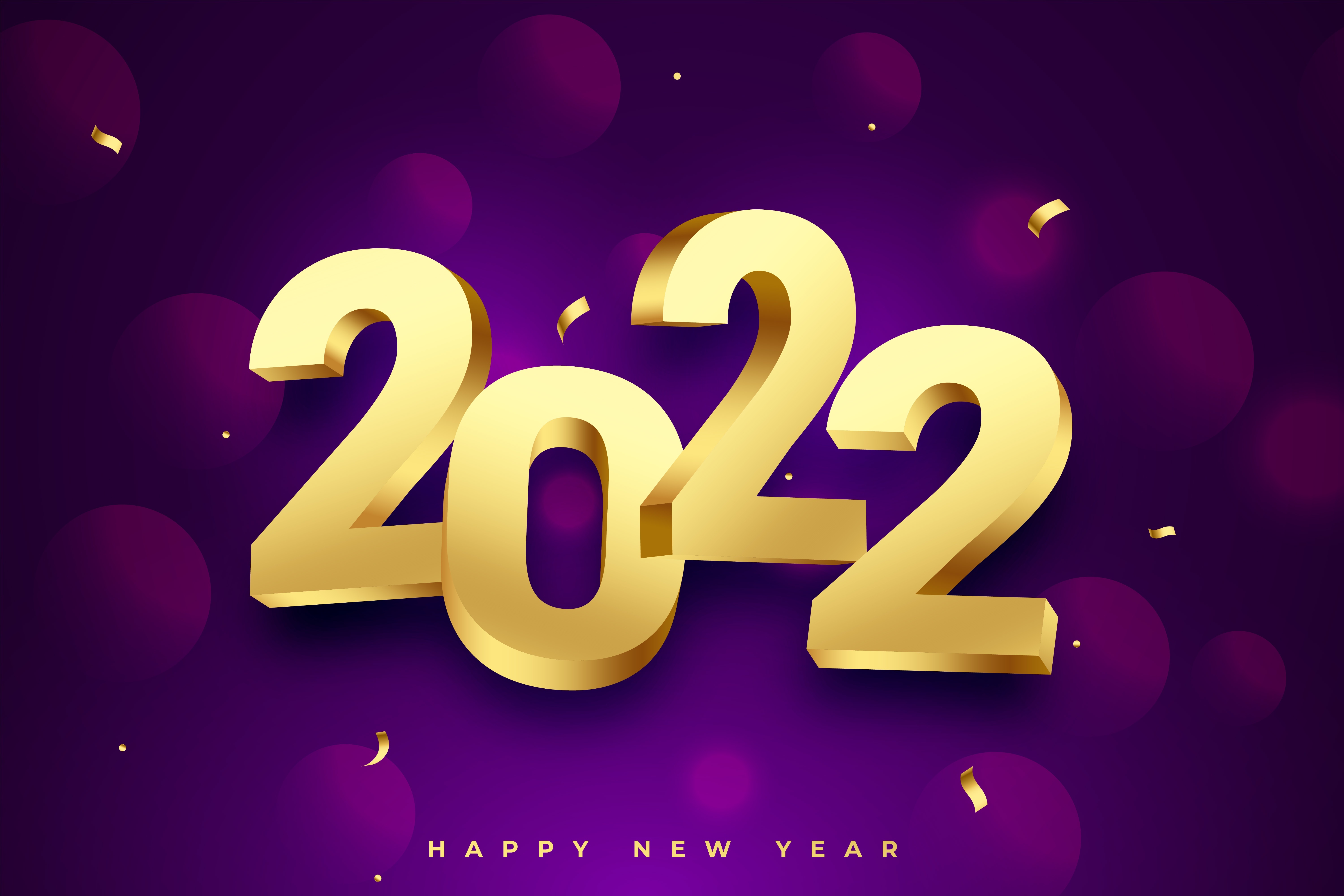 Happy New Year 2022 4K HD Wallpaper