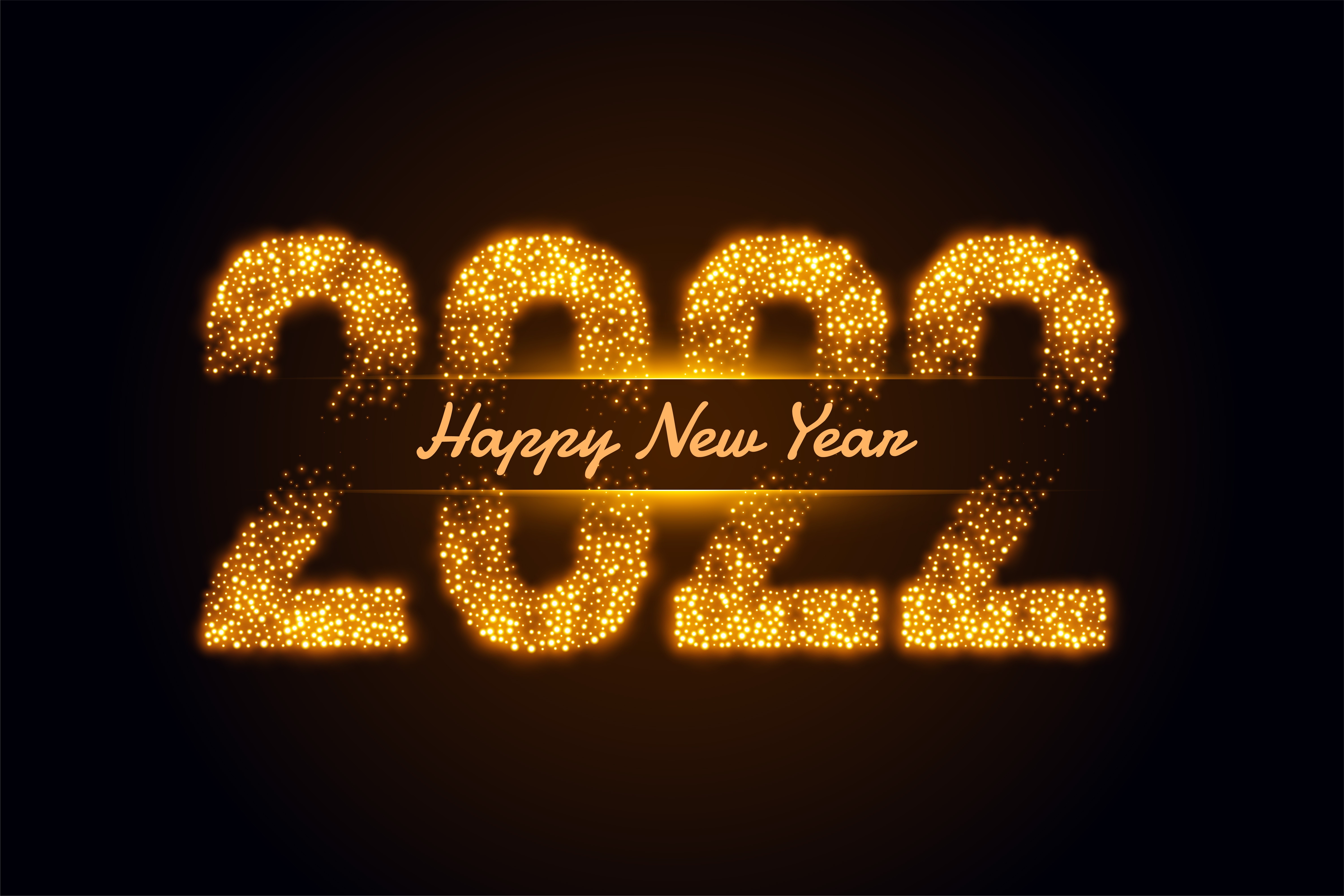 Happy New Year 2022 Glitter Text HD Wallpaper