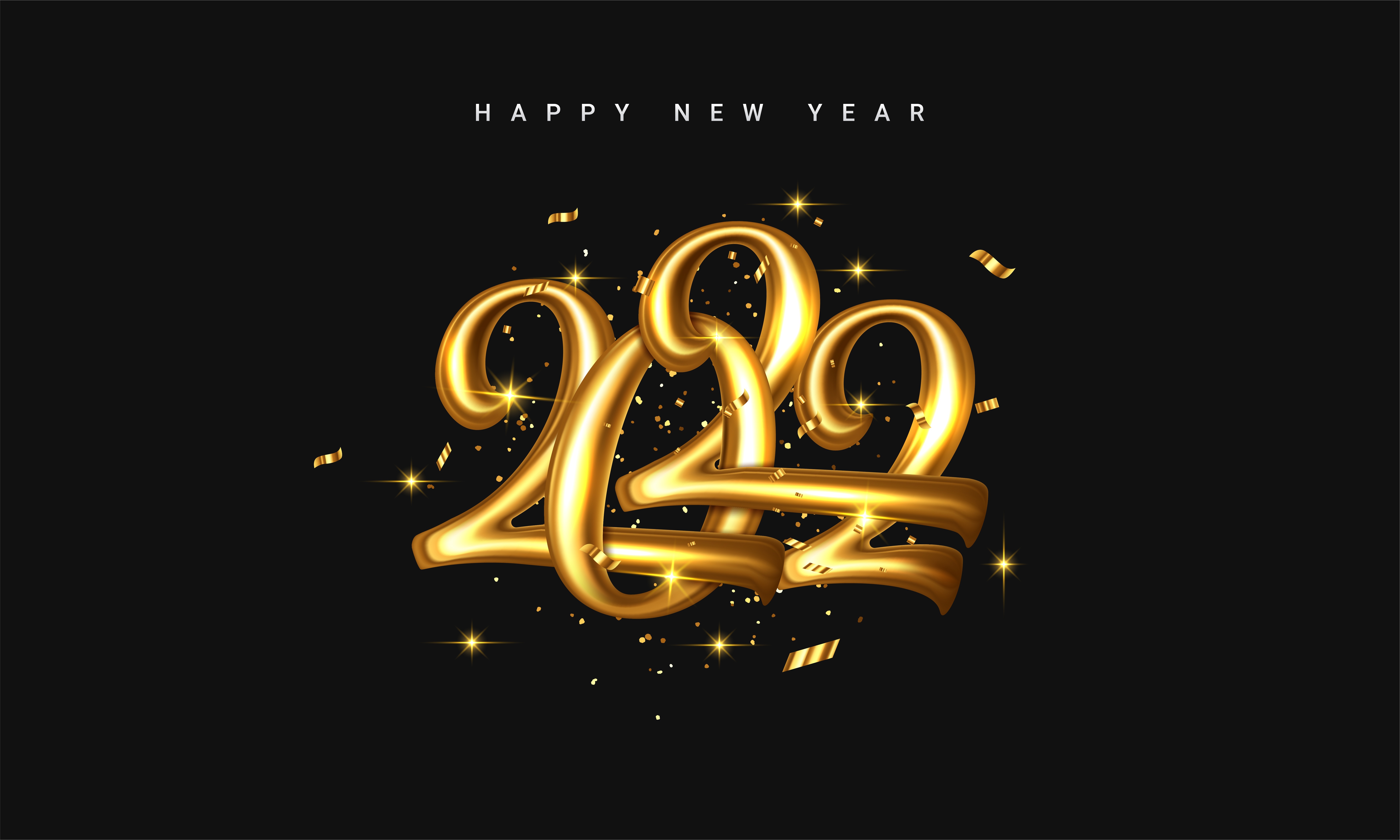 Happy New Year 2022 4K HD Wallpaper