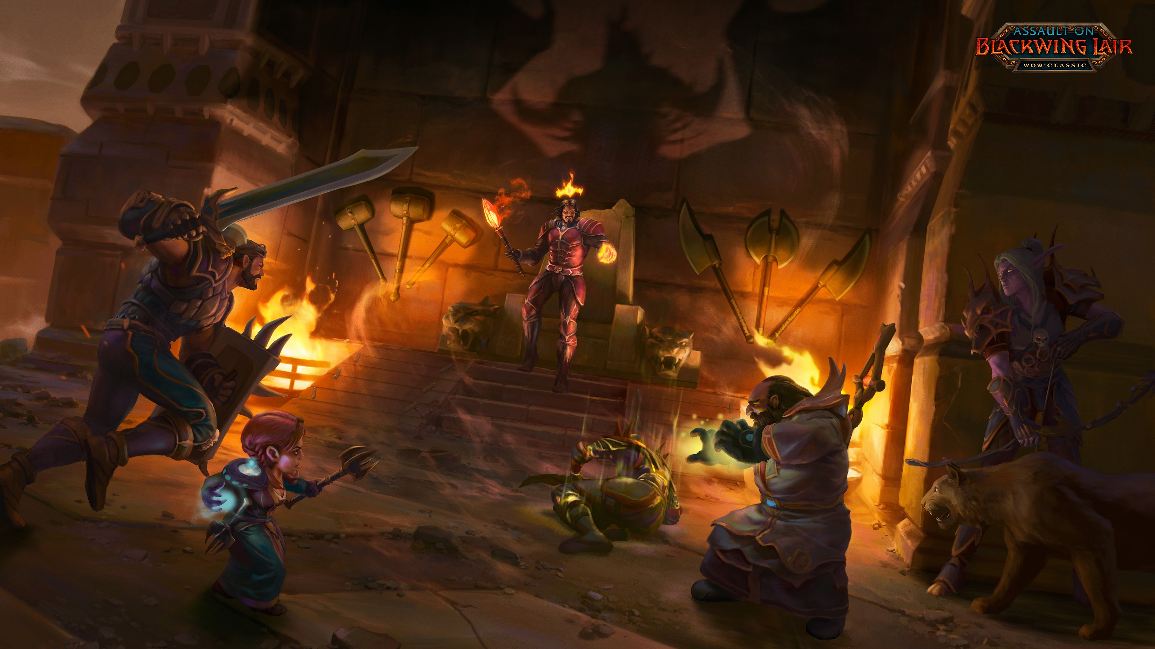 Assault on Blackwing Lair from World of Warcraft Classic 4K HD Wallpaper