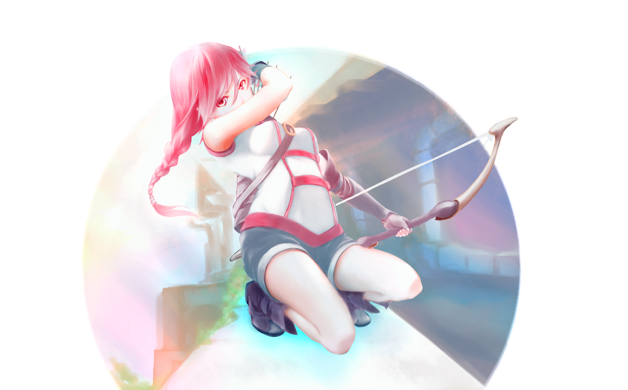 Yume from Grimgar of Fantasy and Ash with a bow HD Wallpaper