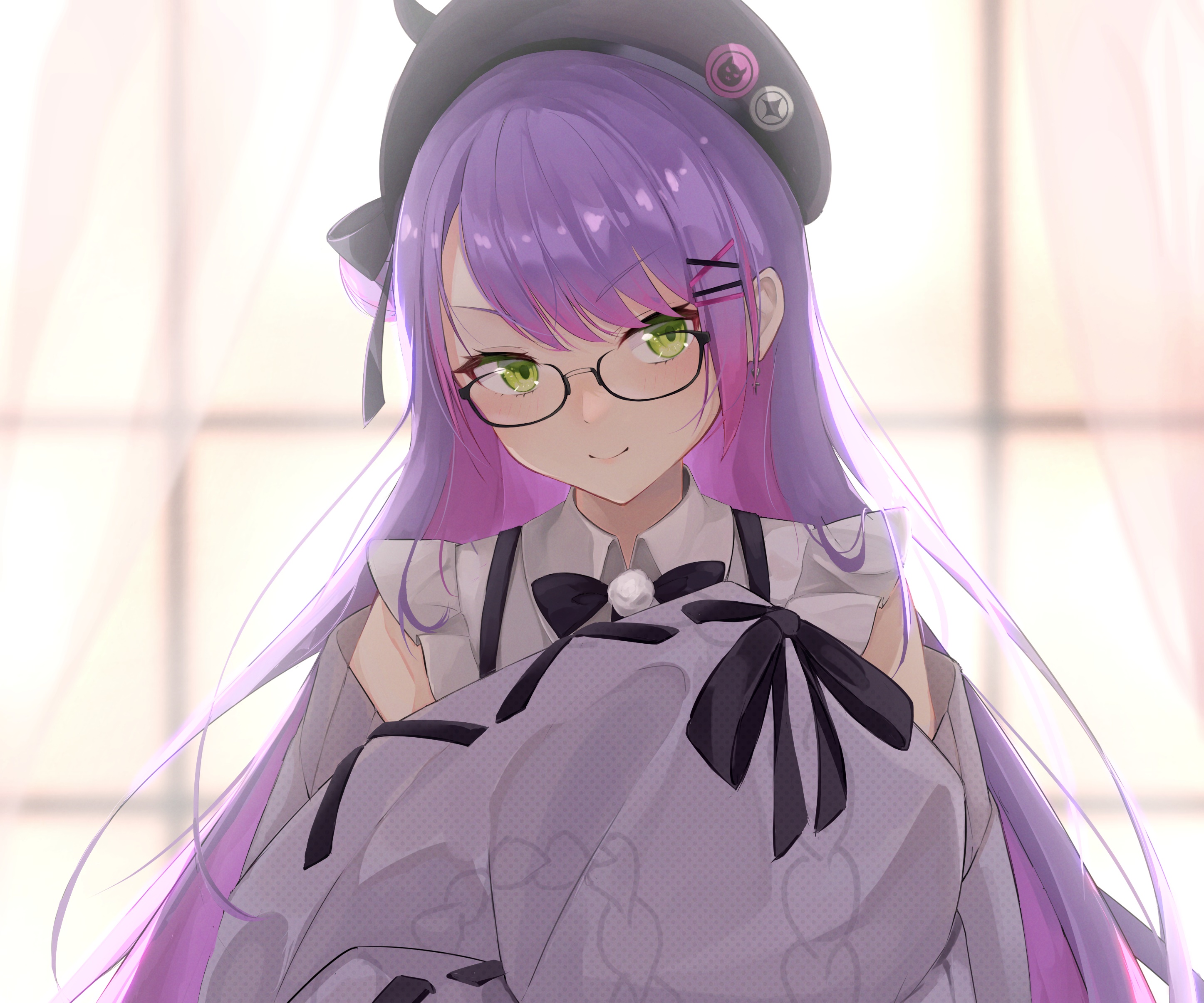 Tokoyami Towa from Hololive wearing glasses HD Wallpaper