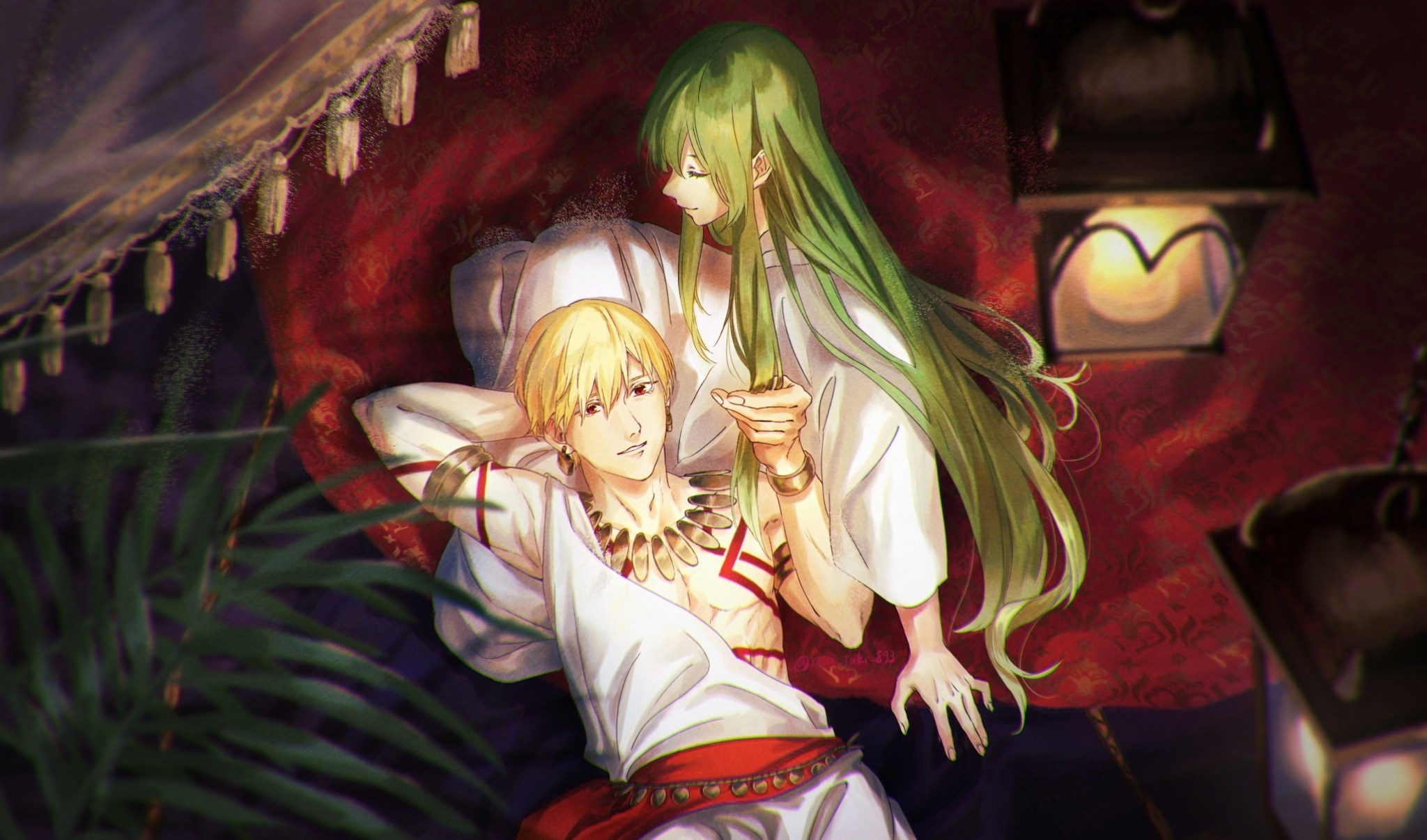 Enkidu and Gilgamesh from Fate/Grand Order HD Wallpaper