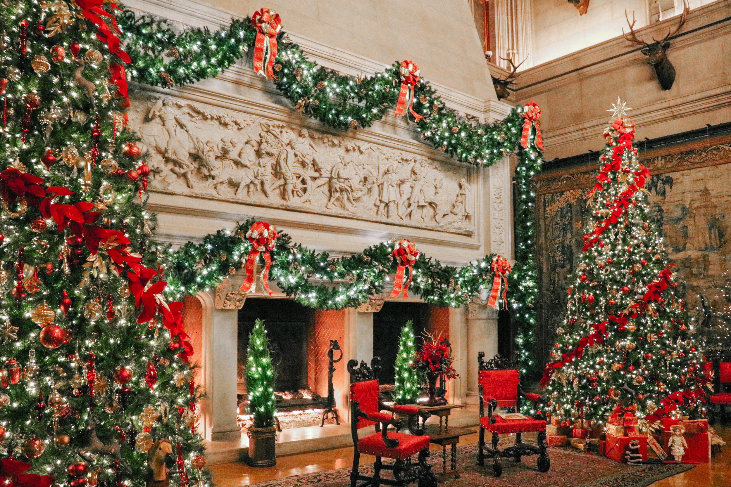 Christmas at Biltmore Estate HD Wallpaper