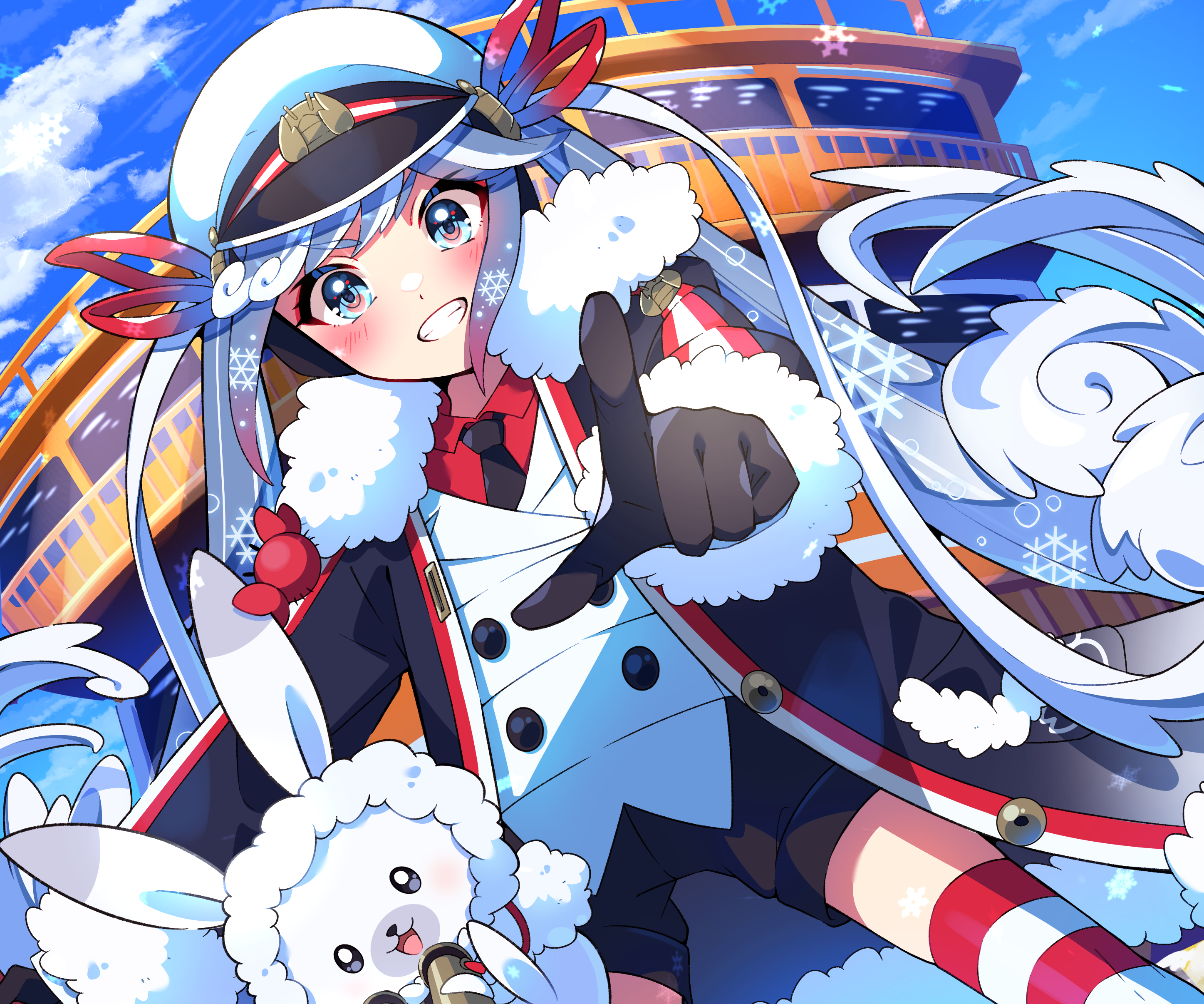 Hatsune Miku in winter attire HD Wallpaper