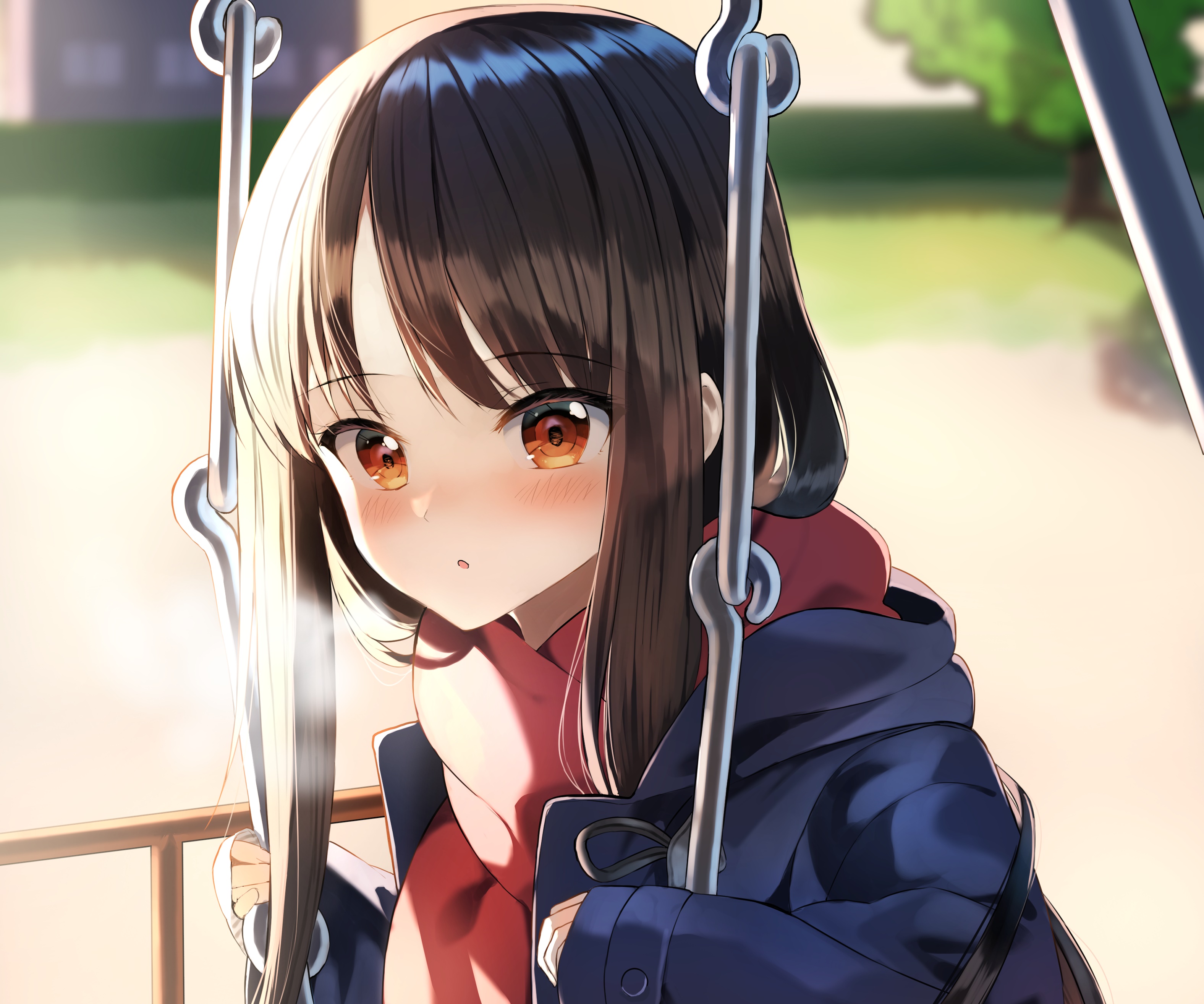 Girl on a swing HD Wallpaper