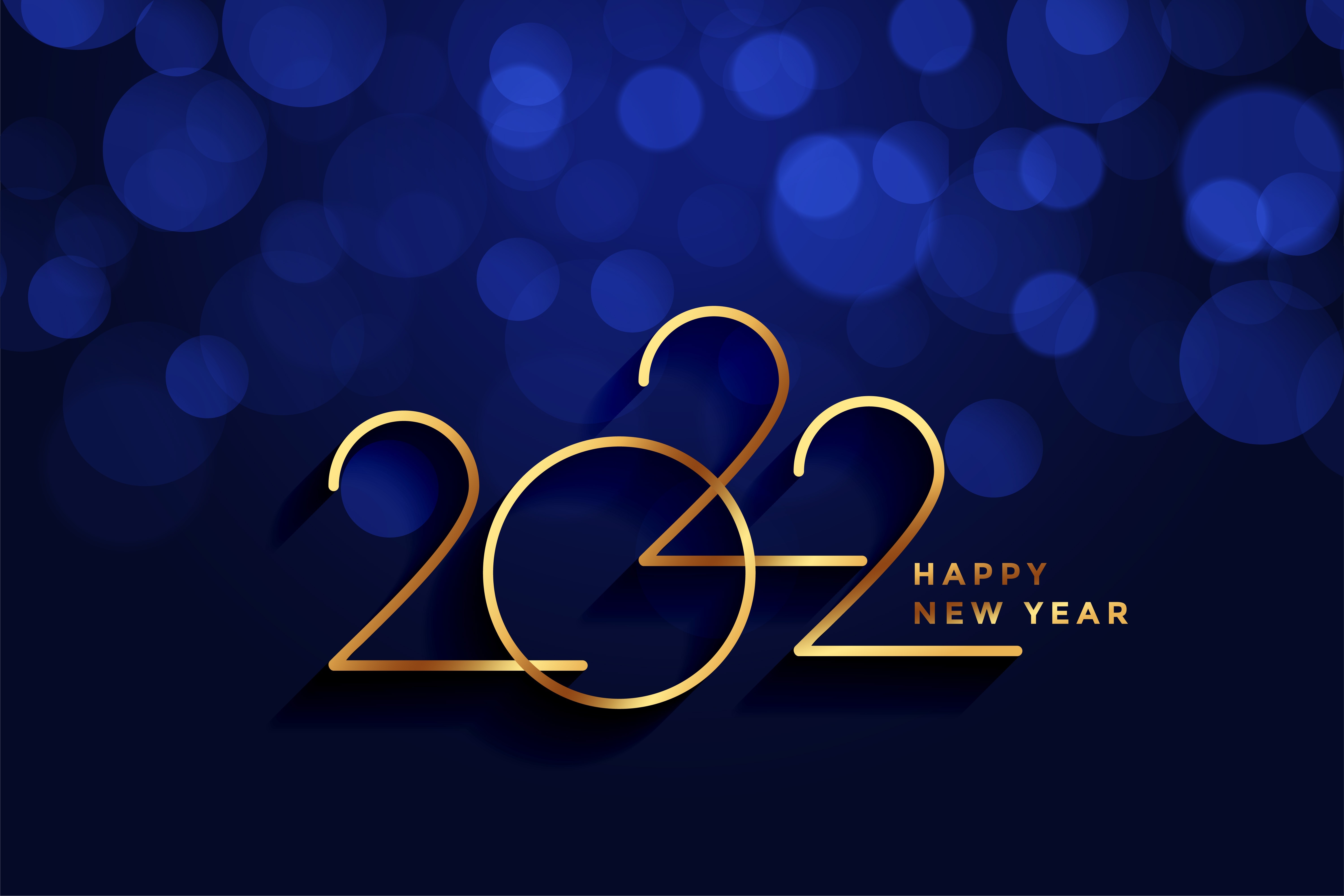 Happy New Year 2022 4K HD Wallpaper