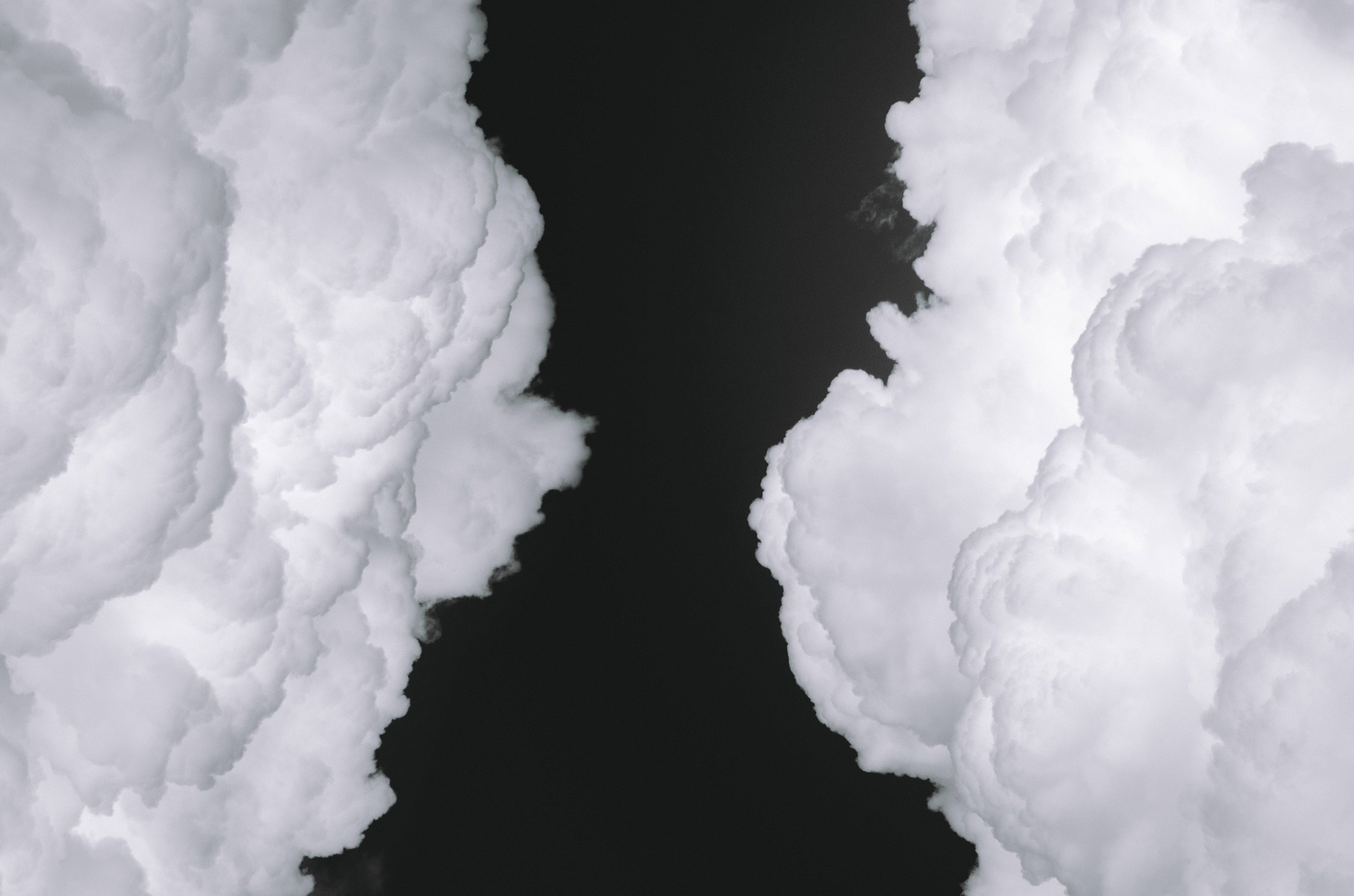 White Smoke Against Black Background HD Wallpaper