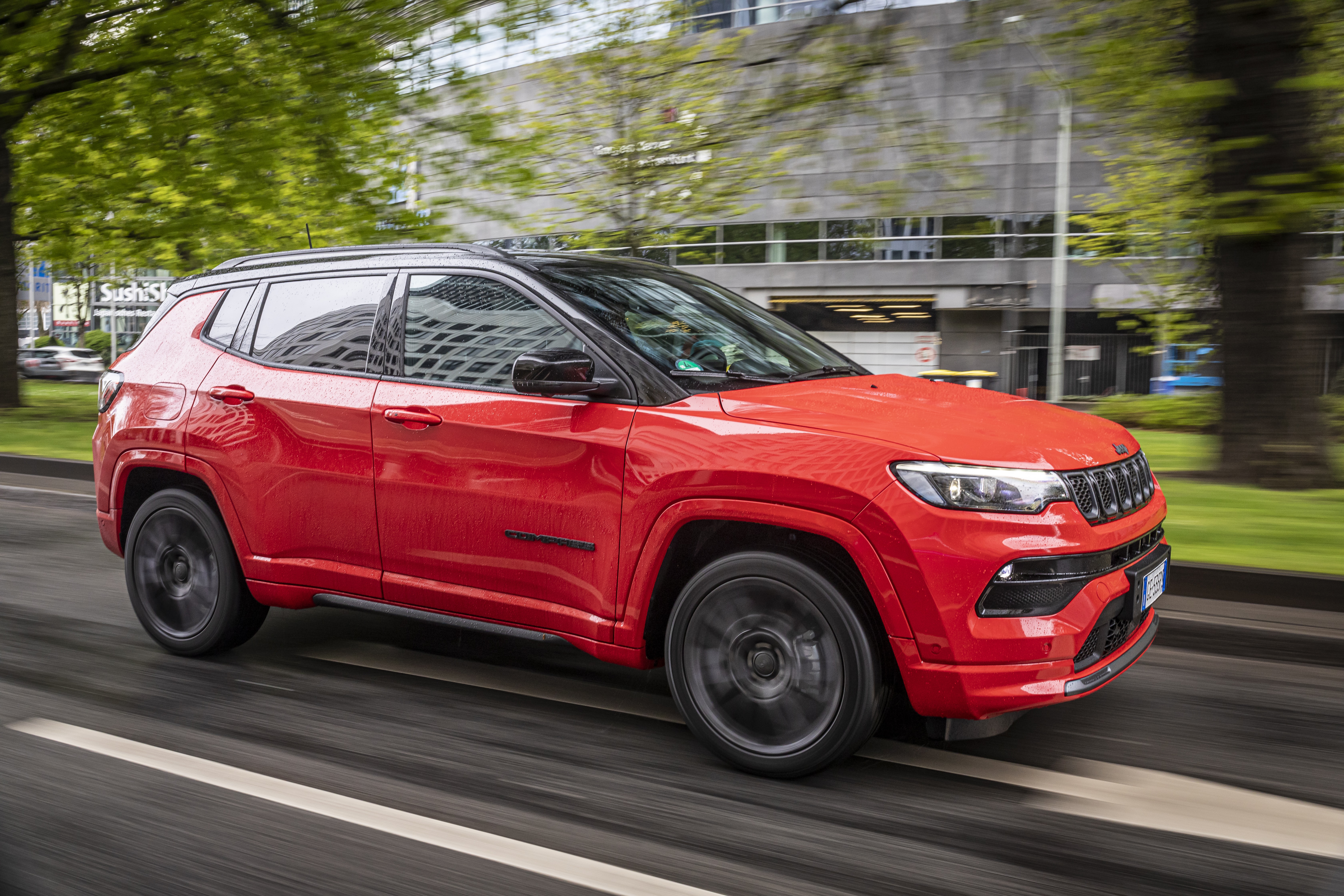 Red Jeep Compass S SUV 4K HD Wallpaper