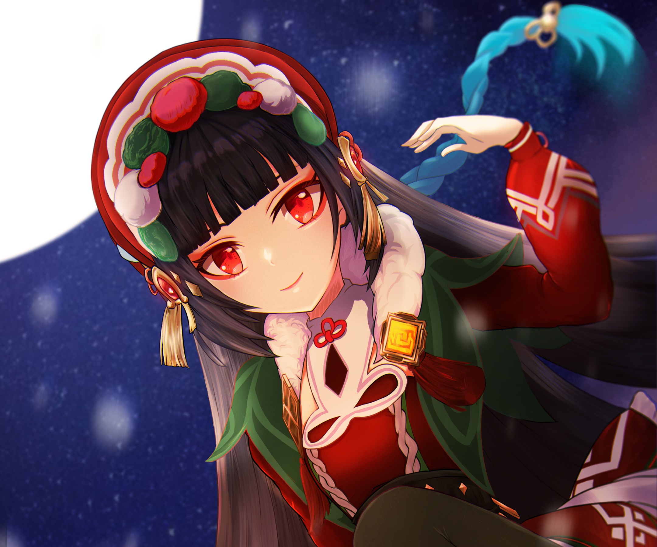 Yun Jin from Genshin Impact in winter attire HD Wallpaper