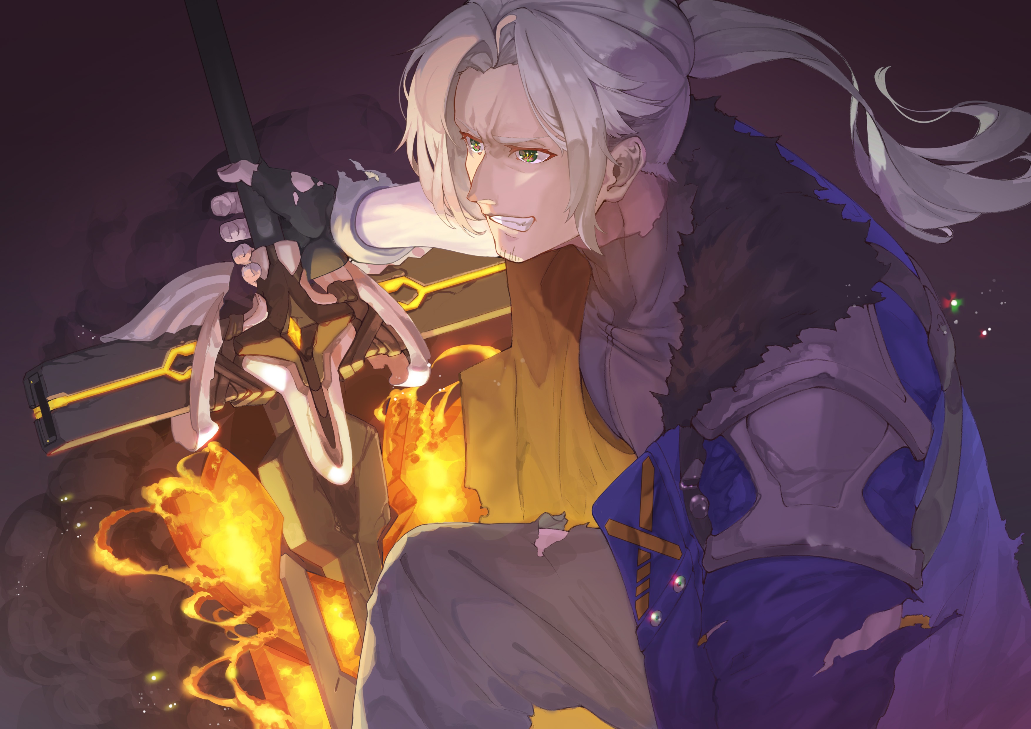 Siegfried Kaslana from Honkai Impact 3rd with a sword HD Wallpaper