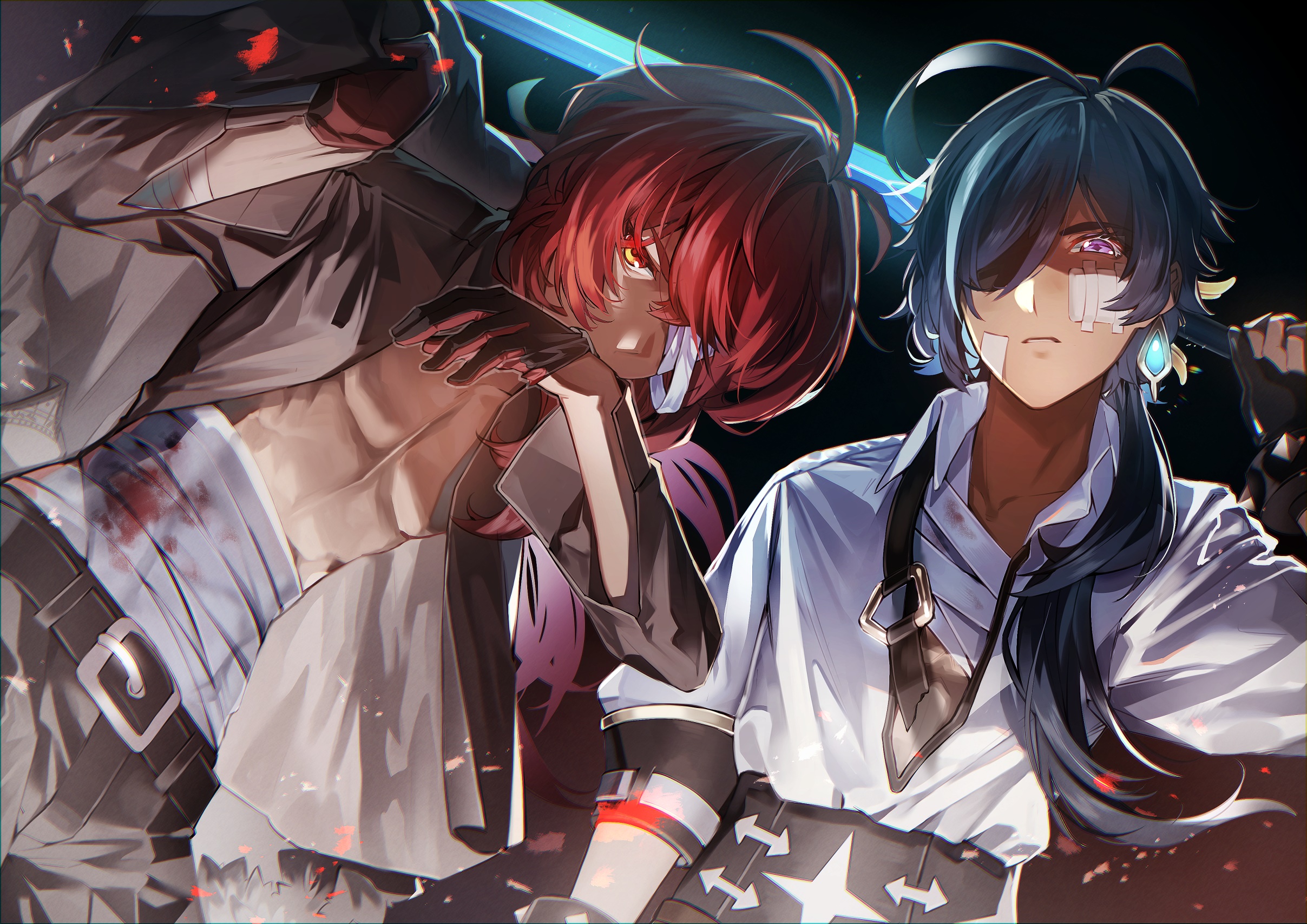 Diluc and Kaeya from Genshin Impact HD Wallpaper
