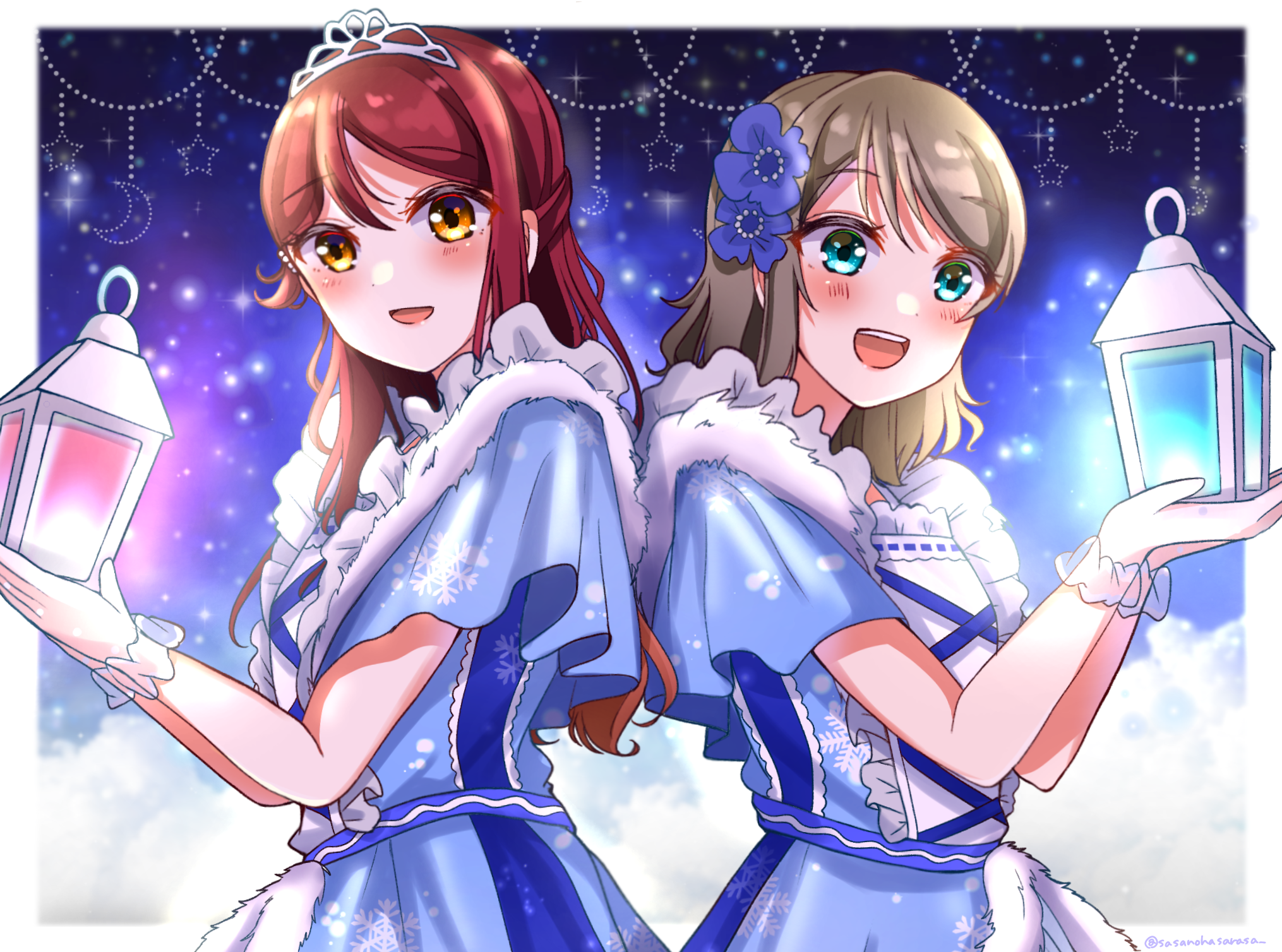 Riko Sakurauchi and You Watanabe from Love Live! Sunshine!! HD Wallpaper