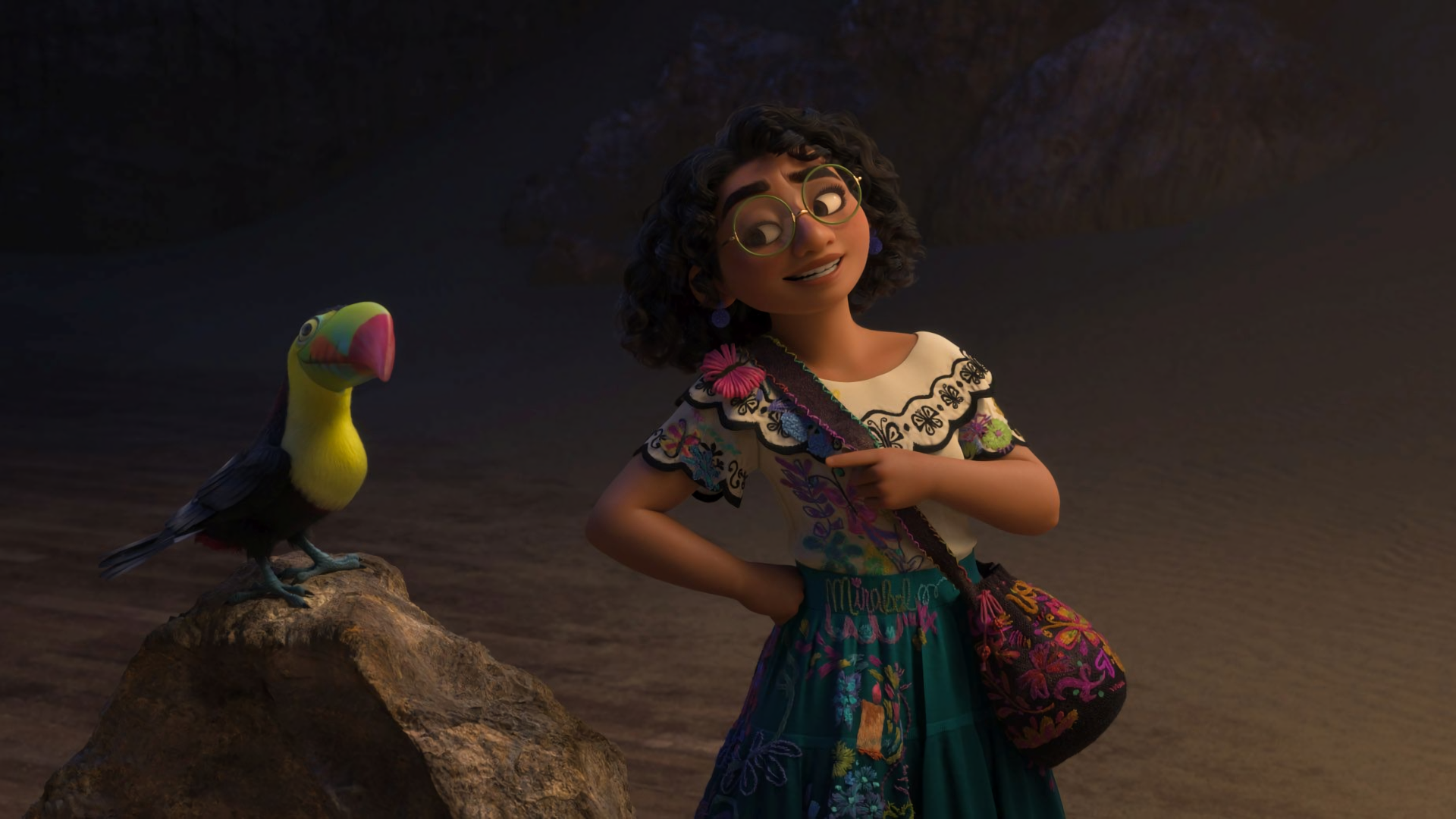 Mirabel Madrigal from Encanto with a toucan HD Wallpaper