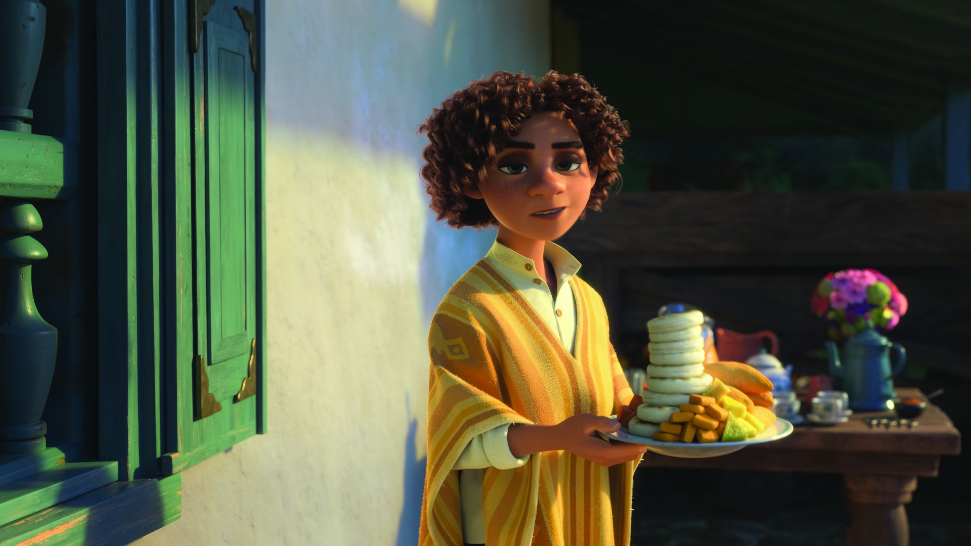 Camilo Madrigal from Encanto holding a plate of food HD Wallpaper