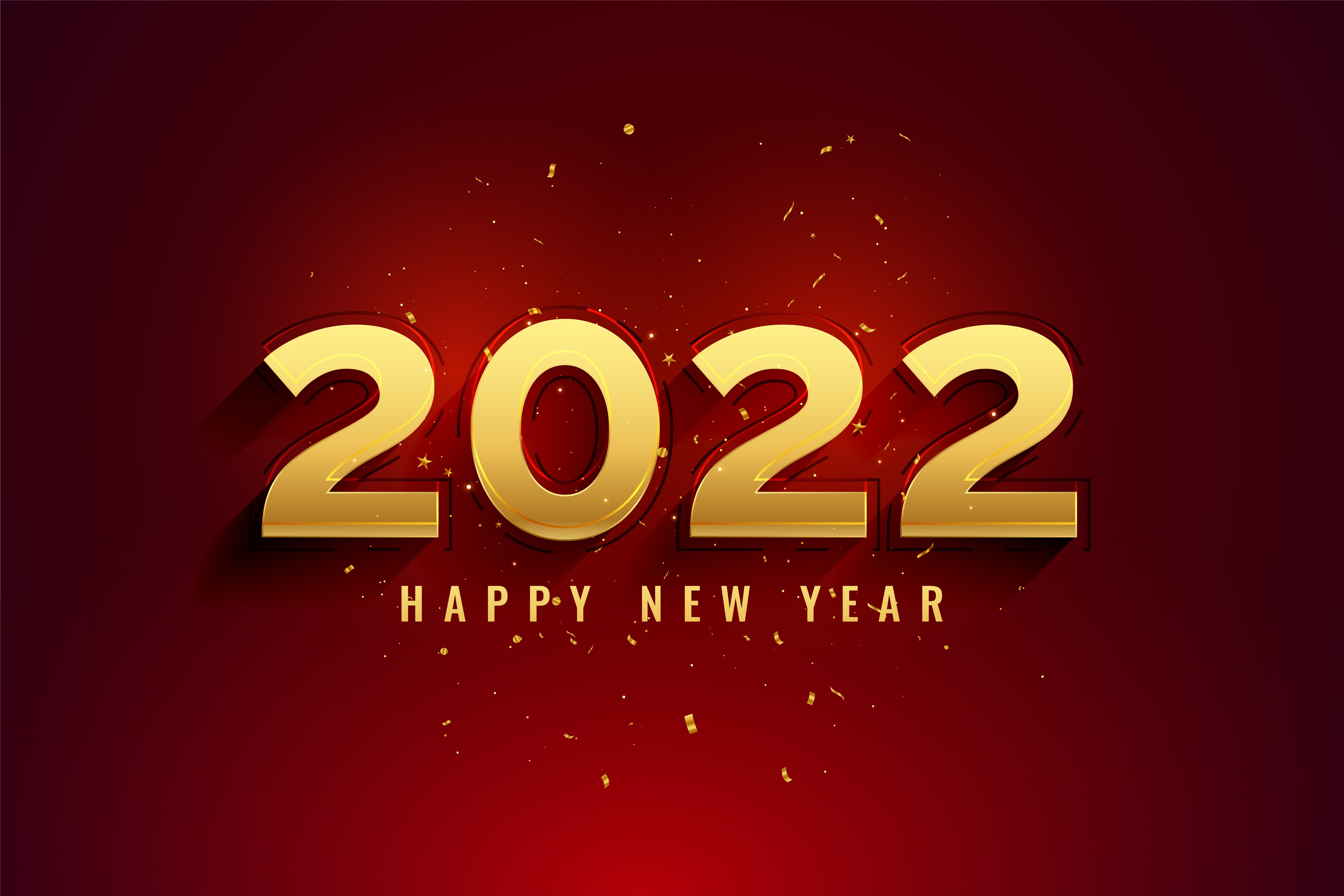 Happy New Year 2022 4K HD Wallpaper