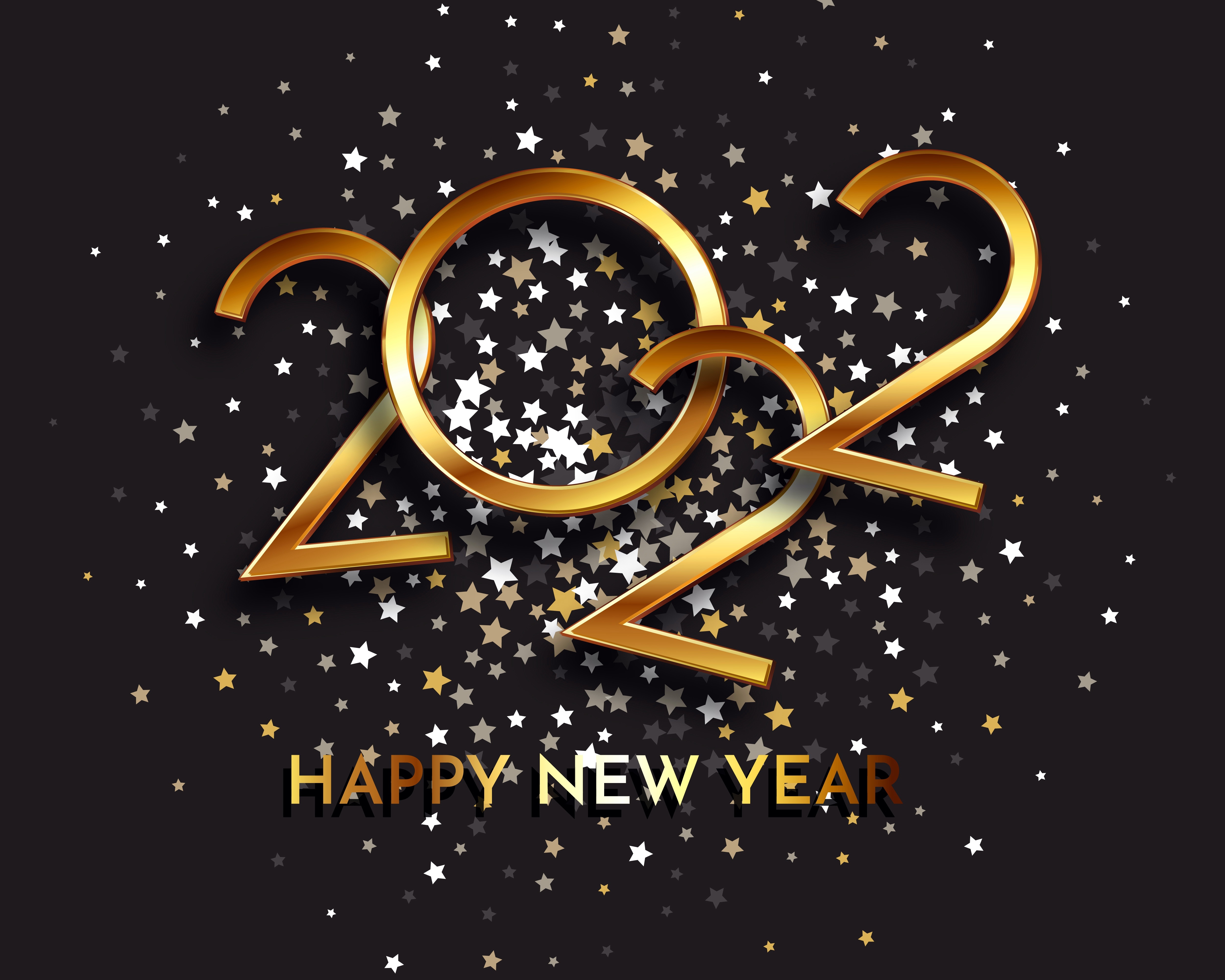 Happy New Year 2022 4K HD Wallpaper