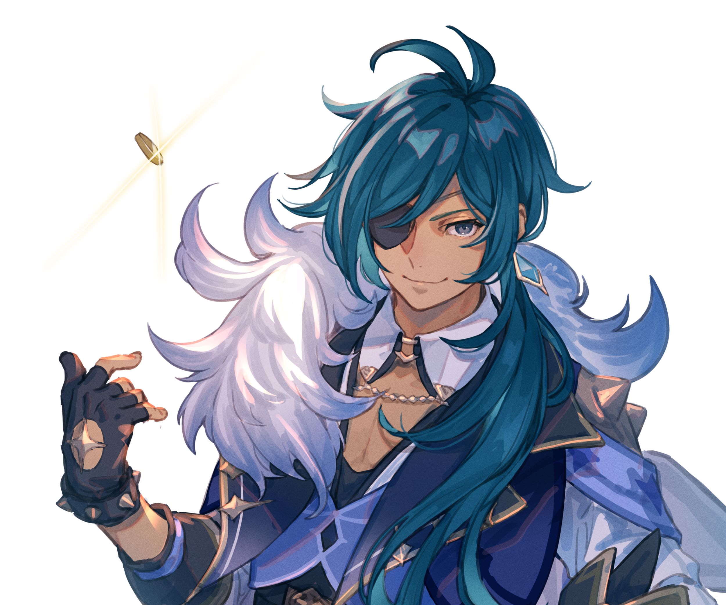 Kaeya from Genshin Impact tossing a coin HD Wallpaper