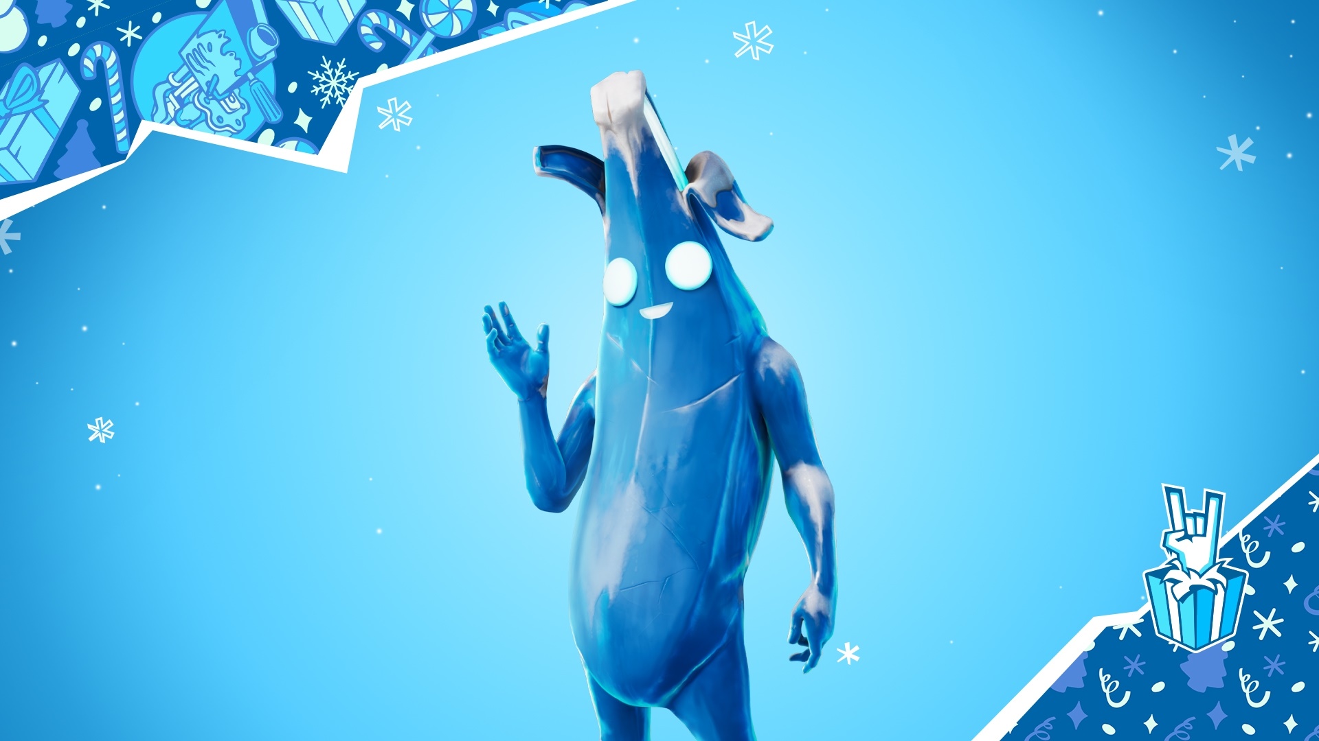 Frozen Peely from Fortnite HD Wallpaper