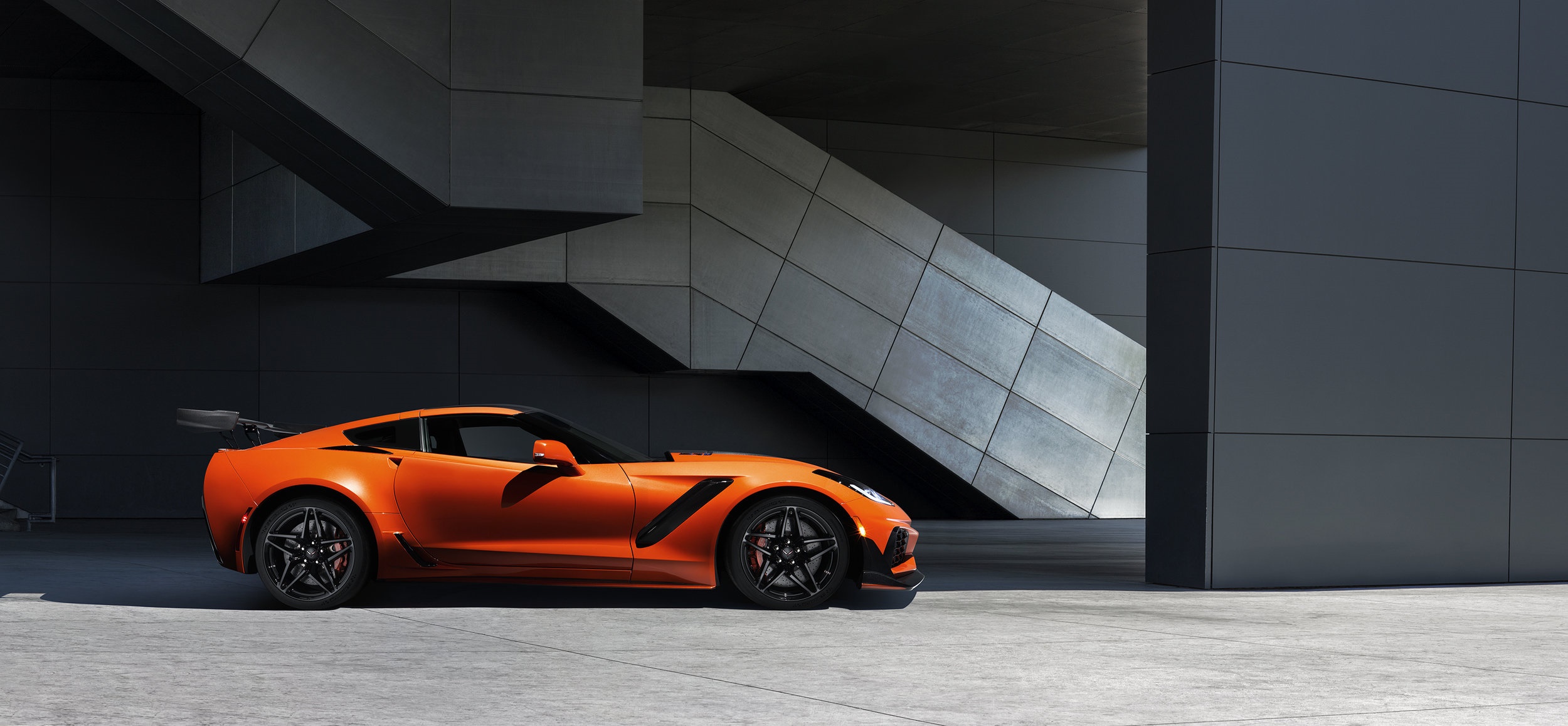 Orange Chevrolet Corvette C7 ZR1 by John Roe HD Wallpaper