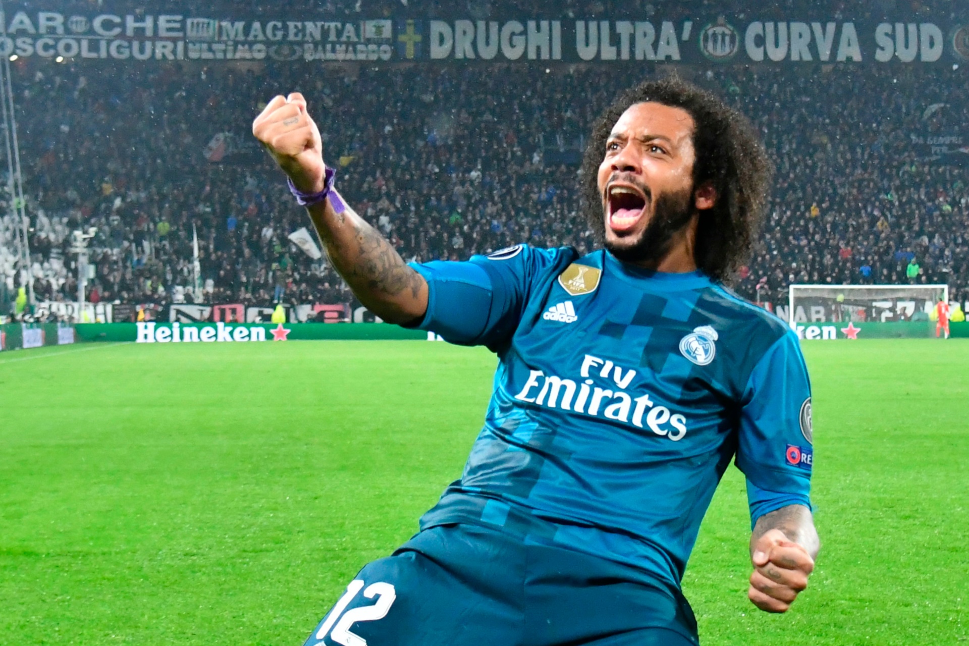 Marcelo Vieira celebrating a goal HD Wallpaper