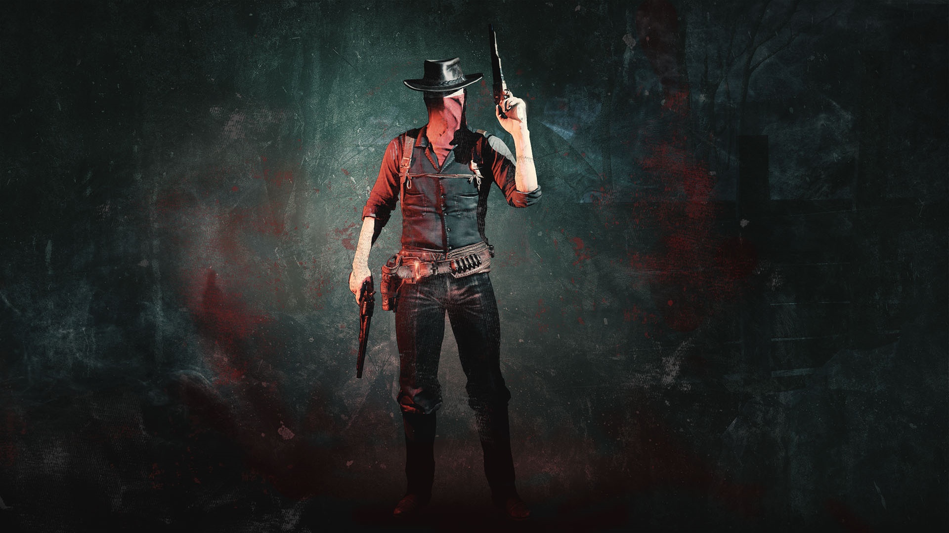 Man in cowboy hat with guns HD Wallpaper