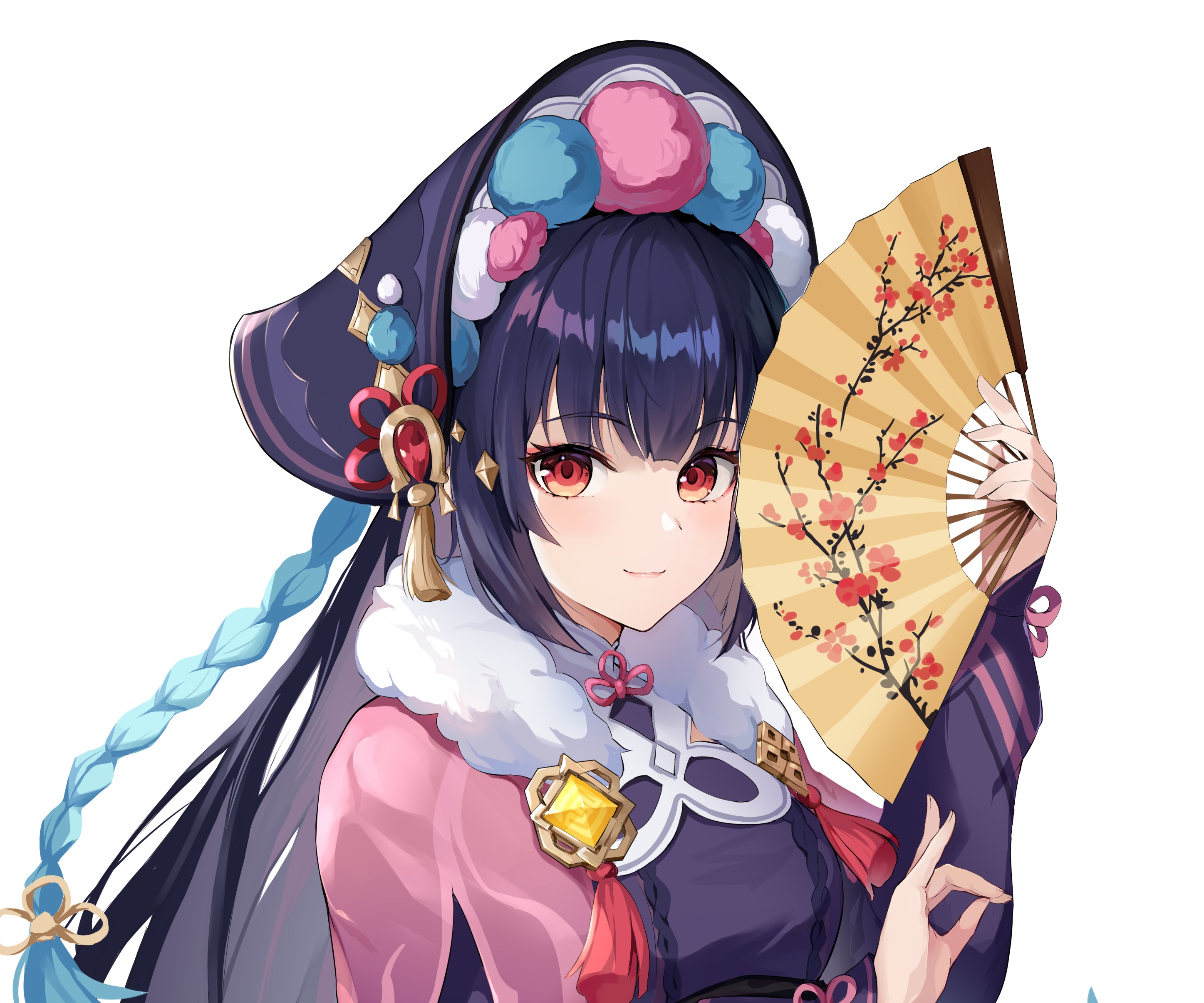 Yun Jin from Genshin Impact holding a fan HD Wallpaper