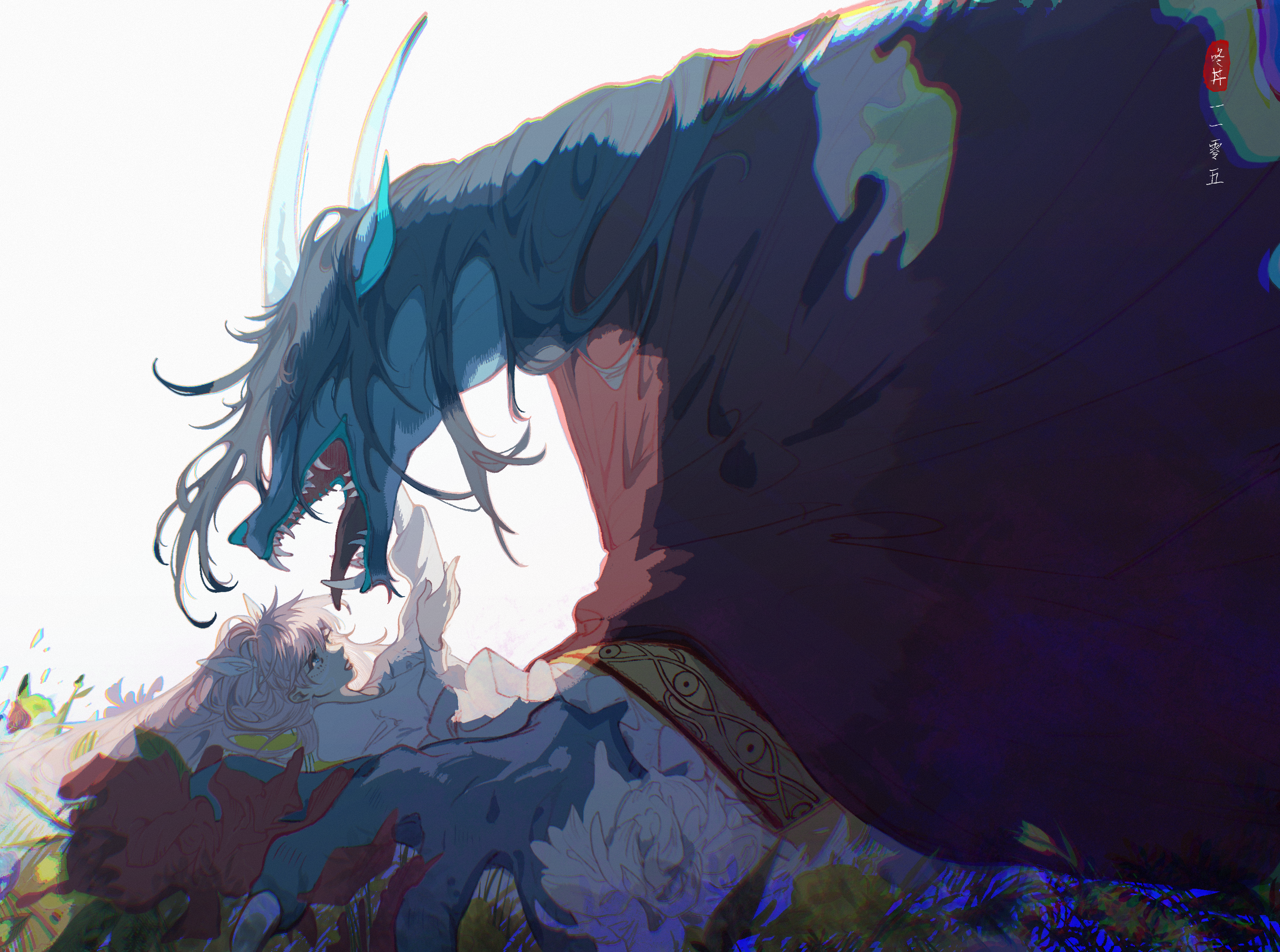 Belle and Ryuu from Ryuu to Sobakasu no Hime HD Wallpaper