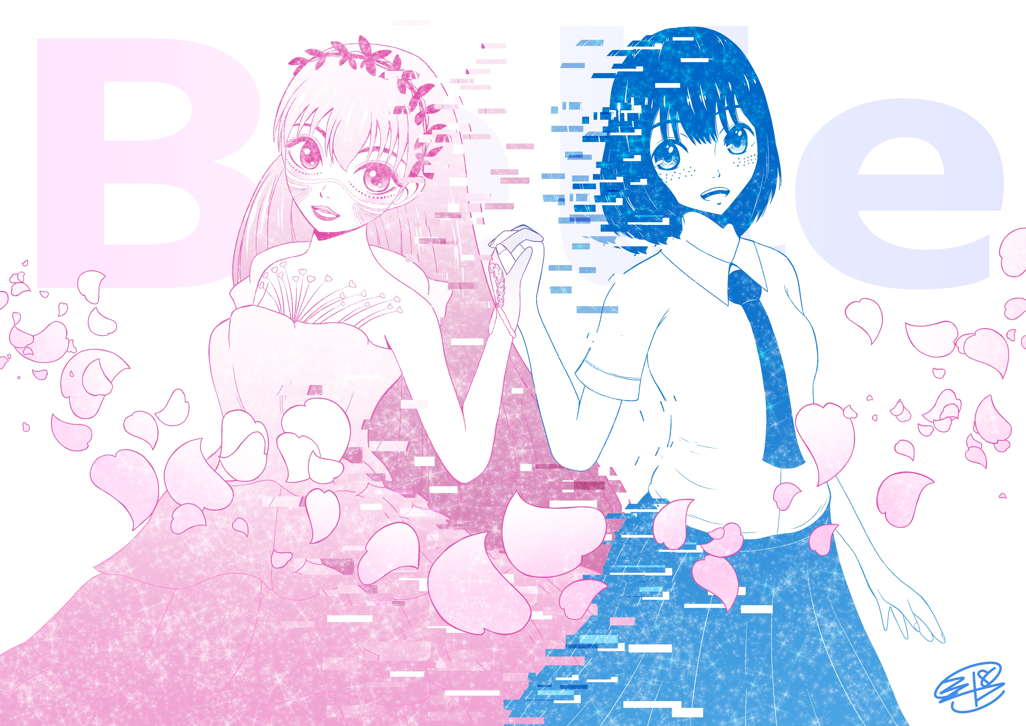Belle and Suzu Naitou from Ryuu to Sobakasu no Hime HD Wallpaper