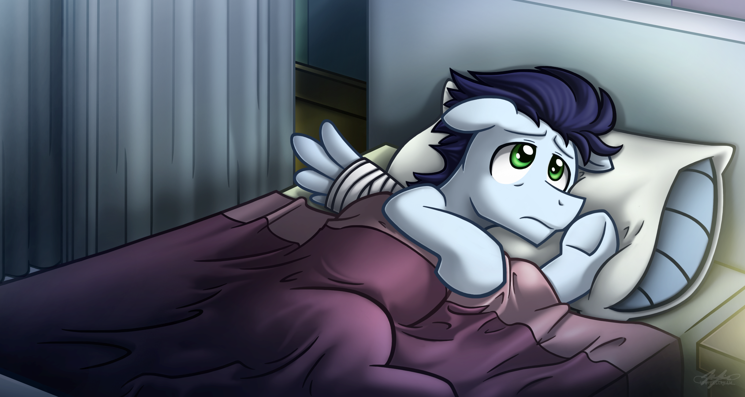 Soarin from My Little Pony: Friendship Is Magic in bed HD Wallpaper
