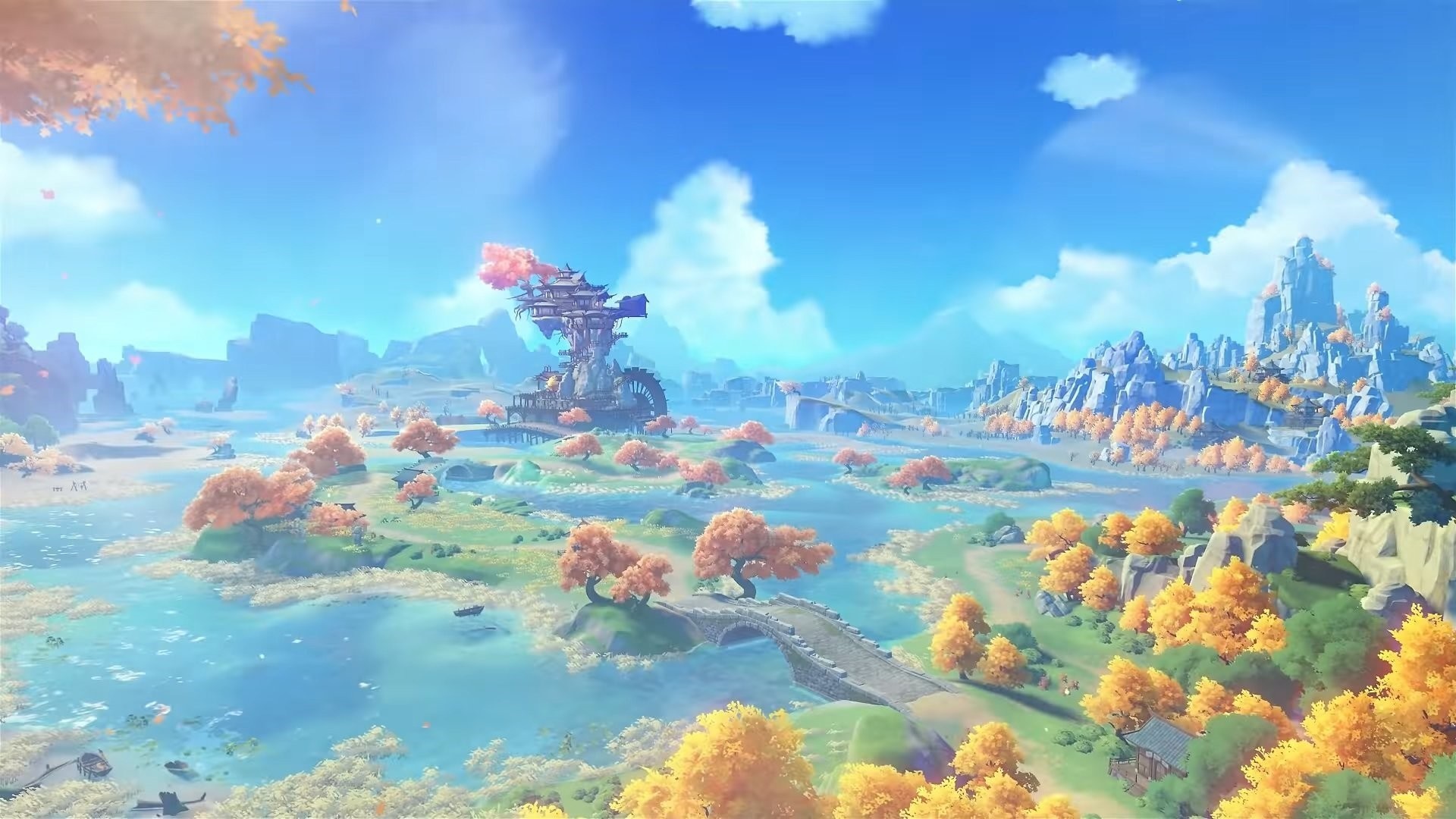 Genshin Impact Liyue Landscape HD Wallpaper