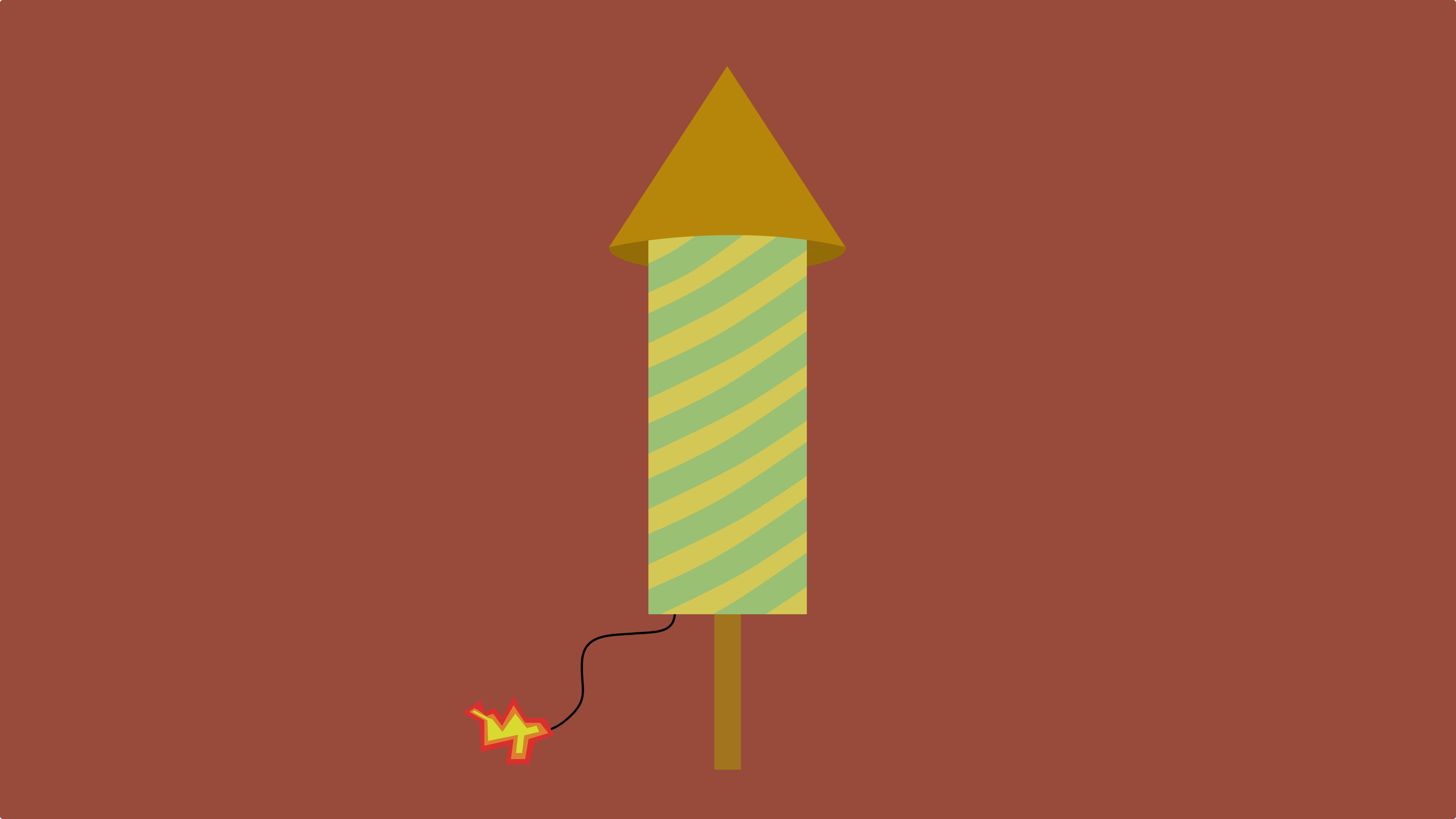 Firework with a lit fuse HD Wallpaper