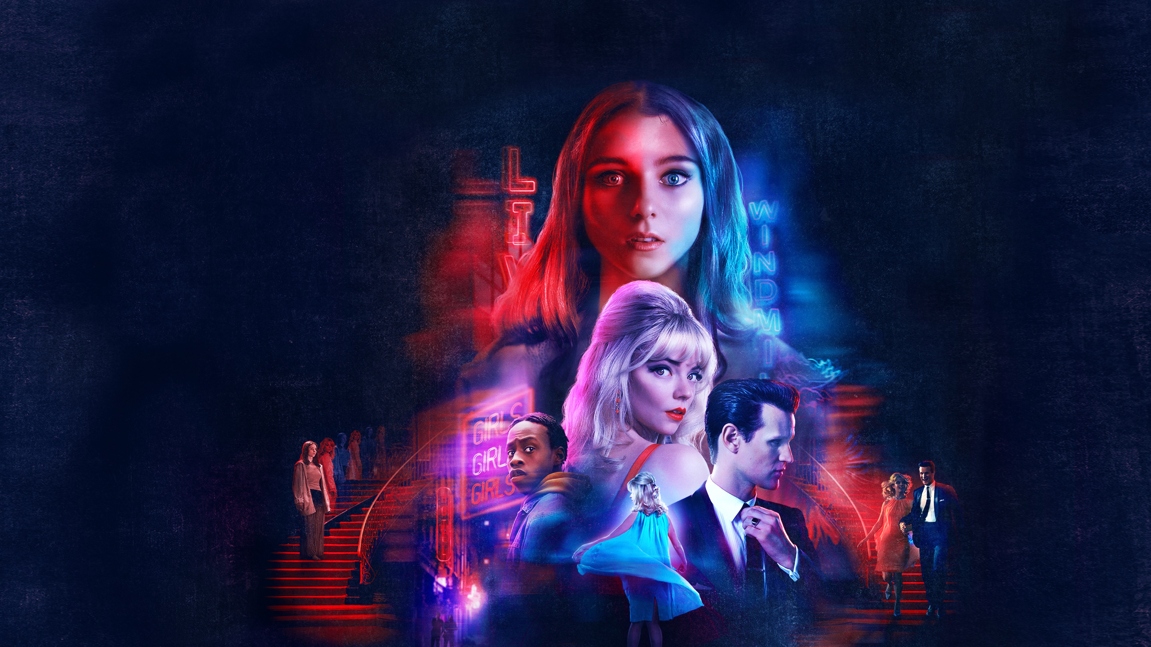 Last Night In Soho 4K Anya Taylor-Joy Matt Smith Thomasin McKenzie HD Wallpaper