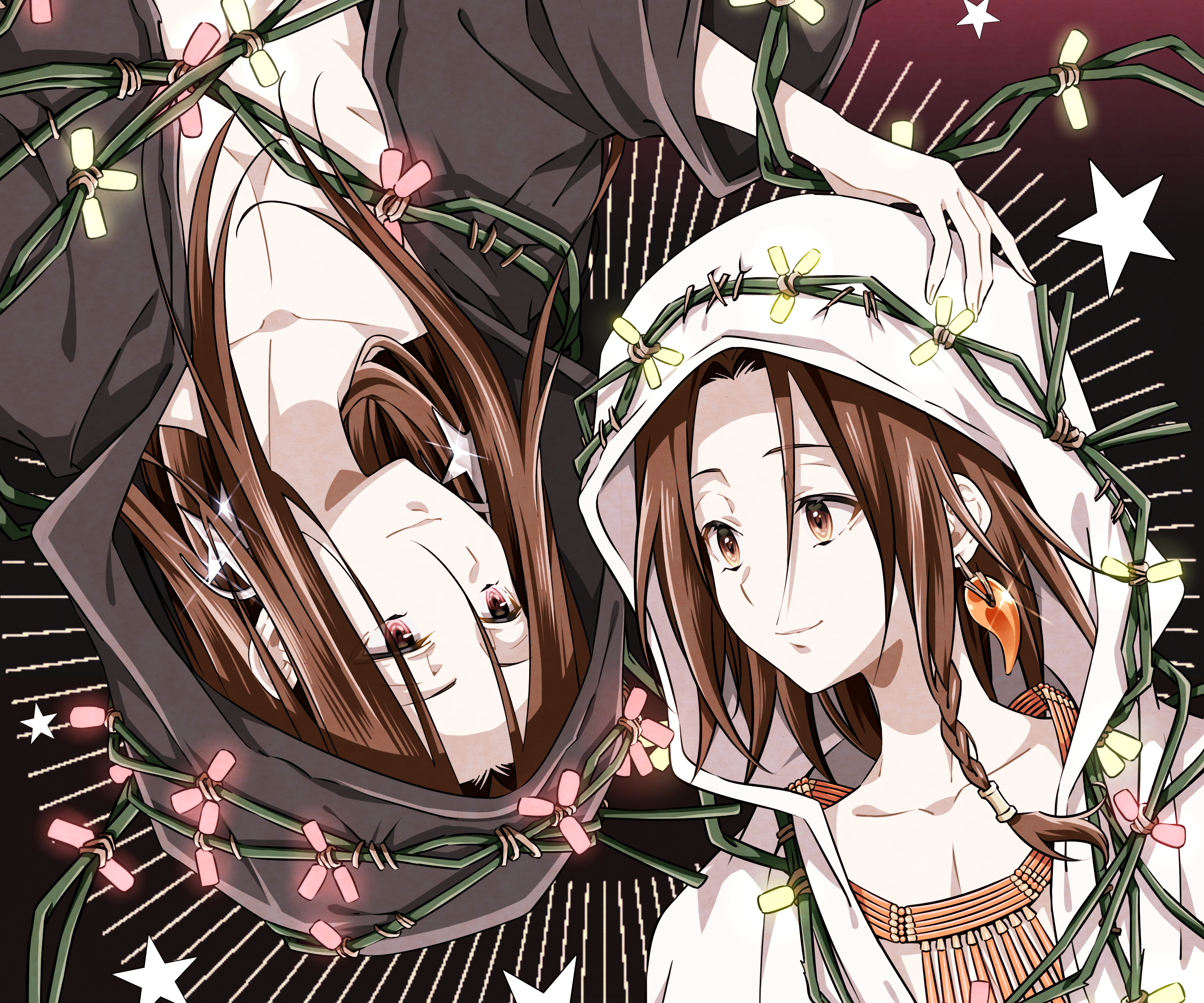 Yoh Asakura and Hao Asakura from Shaman King HD Wallpaper
