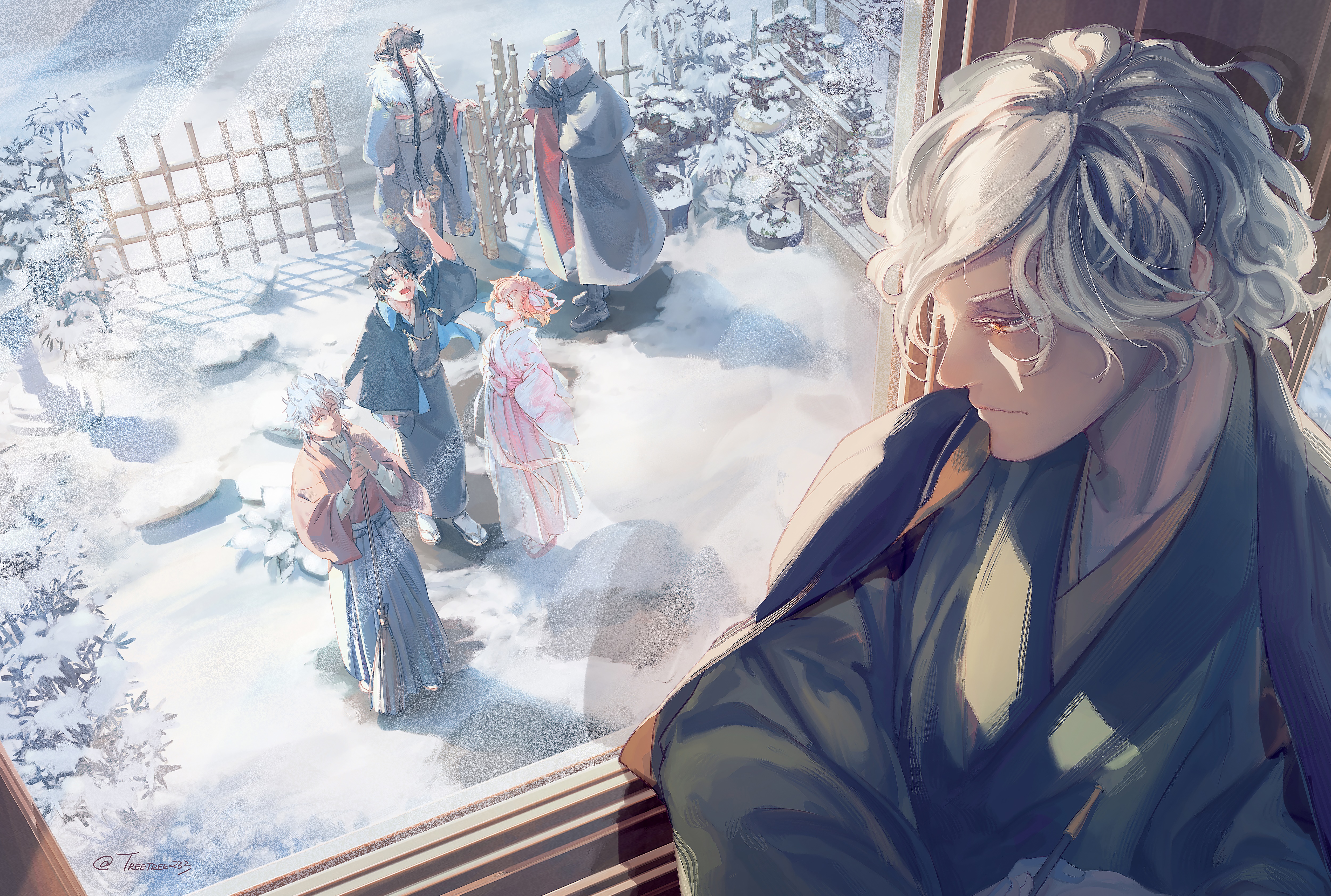 Edmond Dantes from Fate/Grand Order in Snow HD Wallpaper