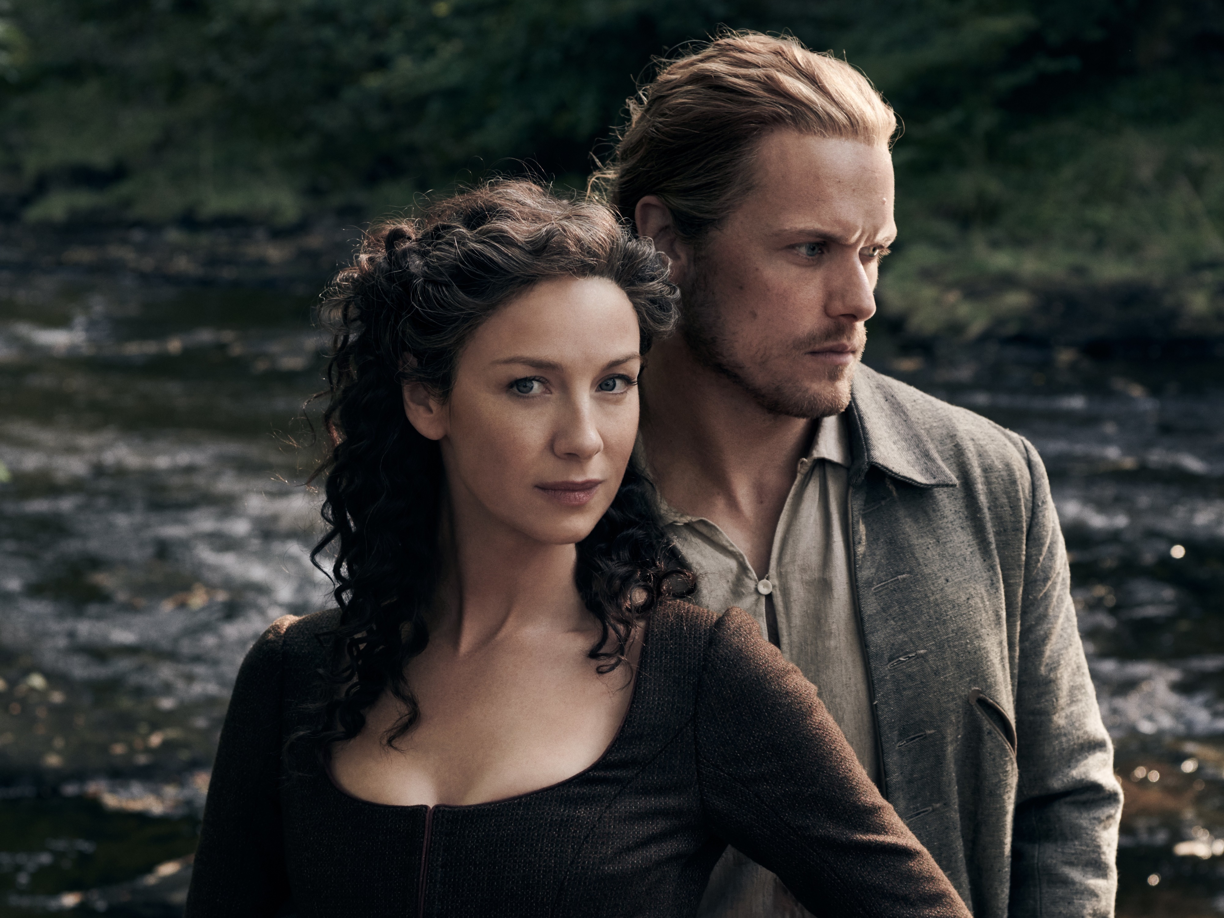 Claire Fraser and Jamie Fraser from Outlander 4K HD Wallpaper
