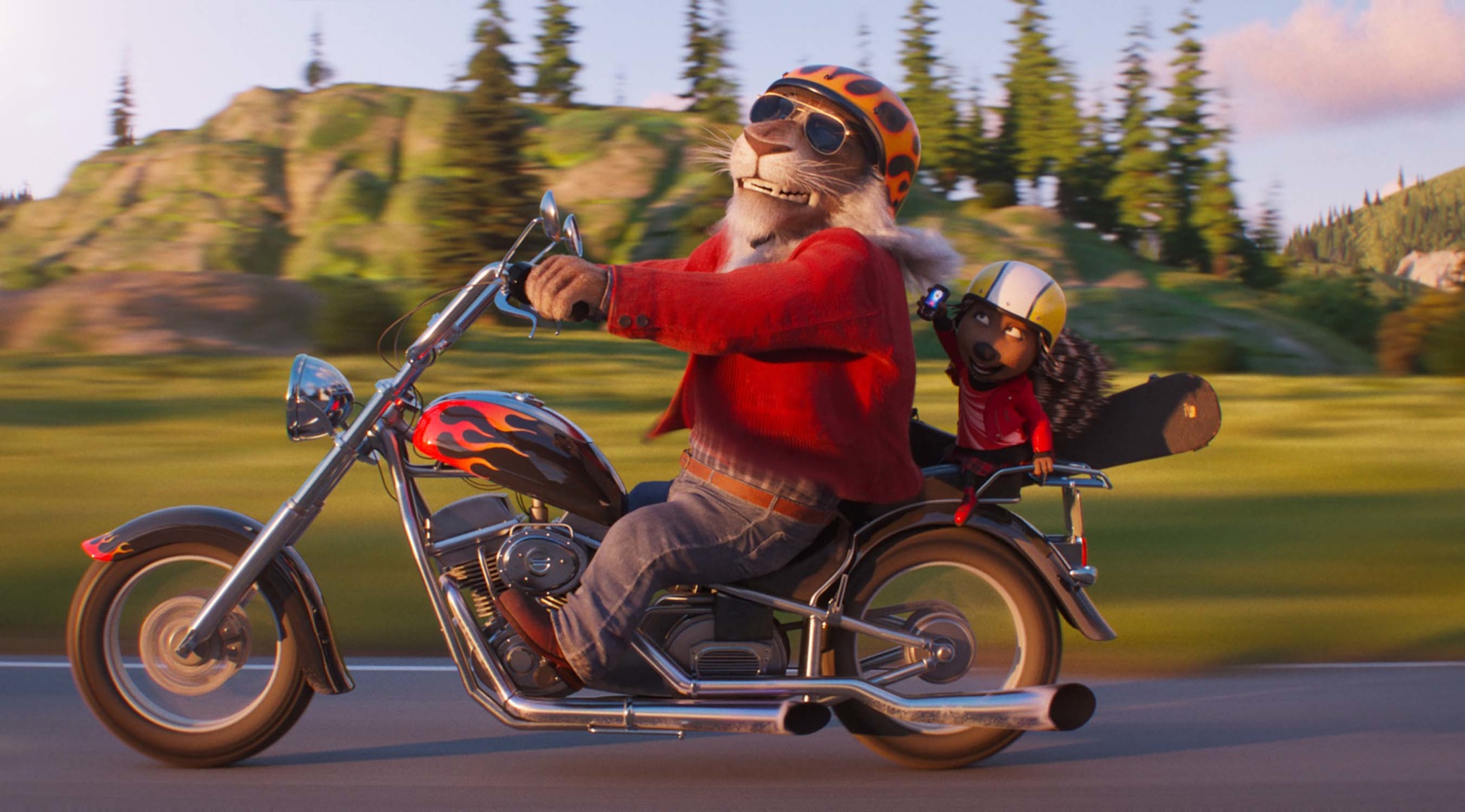 Clay Calloway from Sing 2 on a motorcycle HD Wallpaper