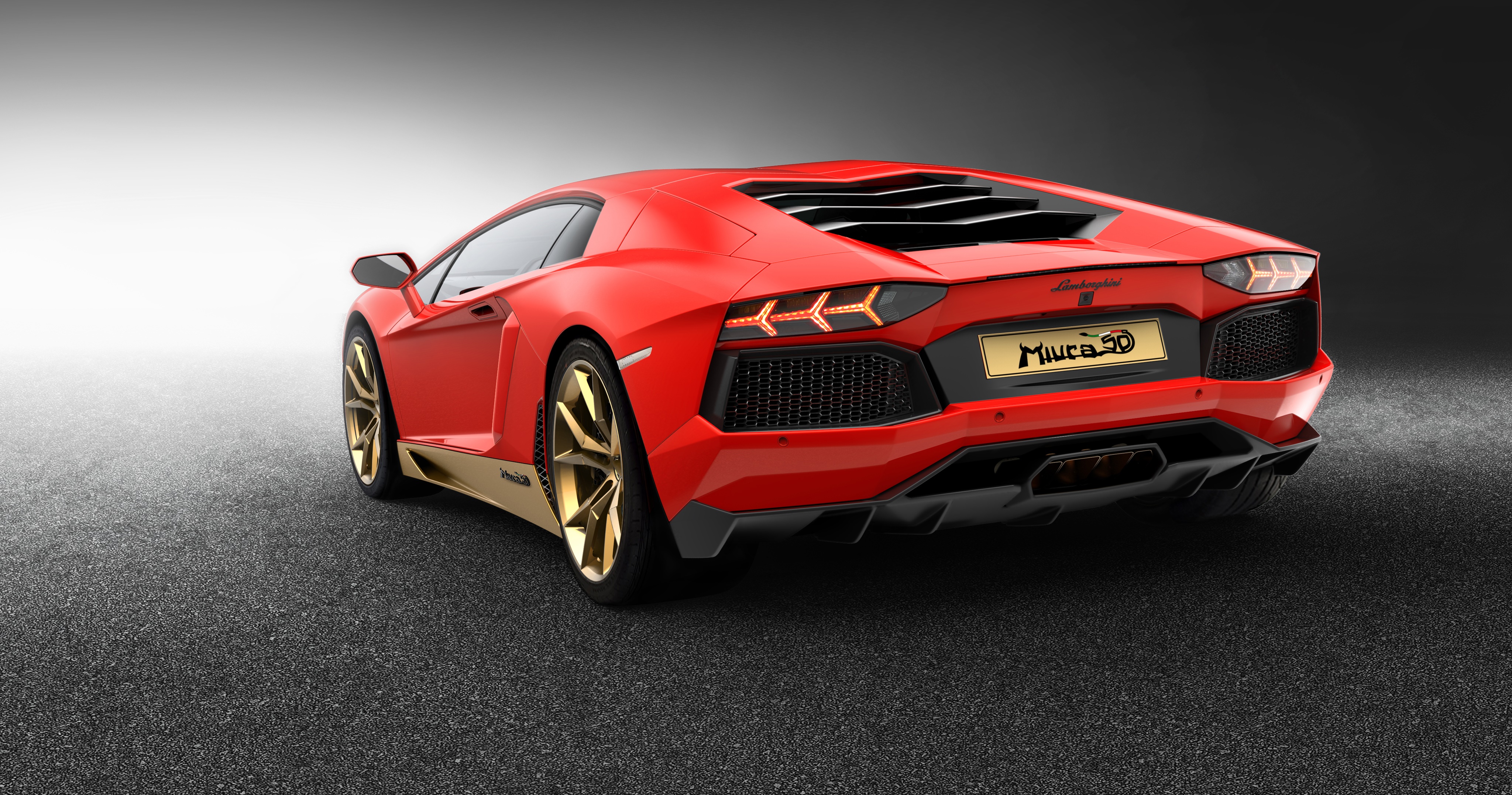 Red Lamborghini Aventador Miura Homage Supercar HD Wallpaper