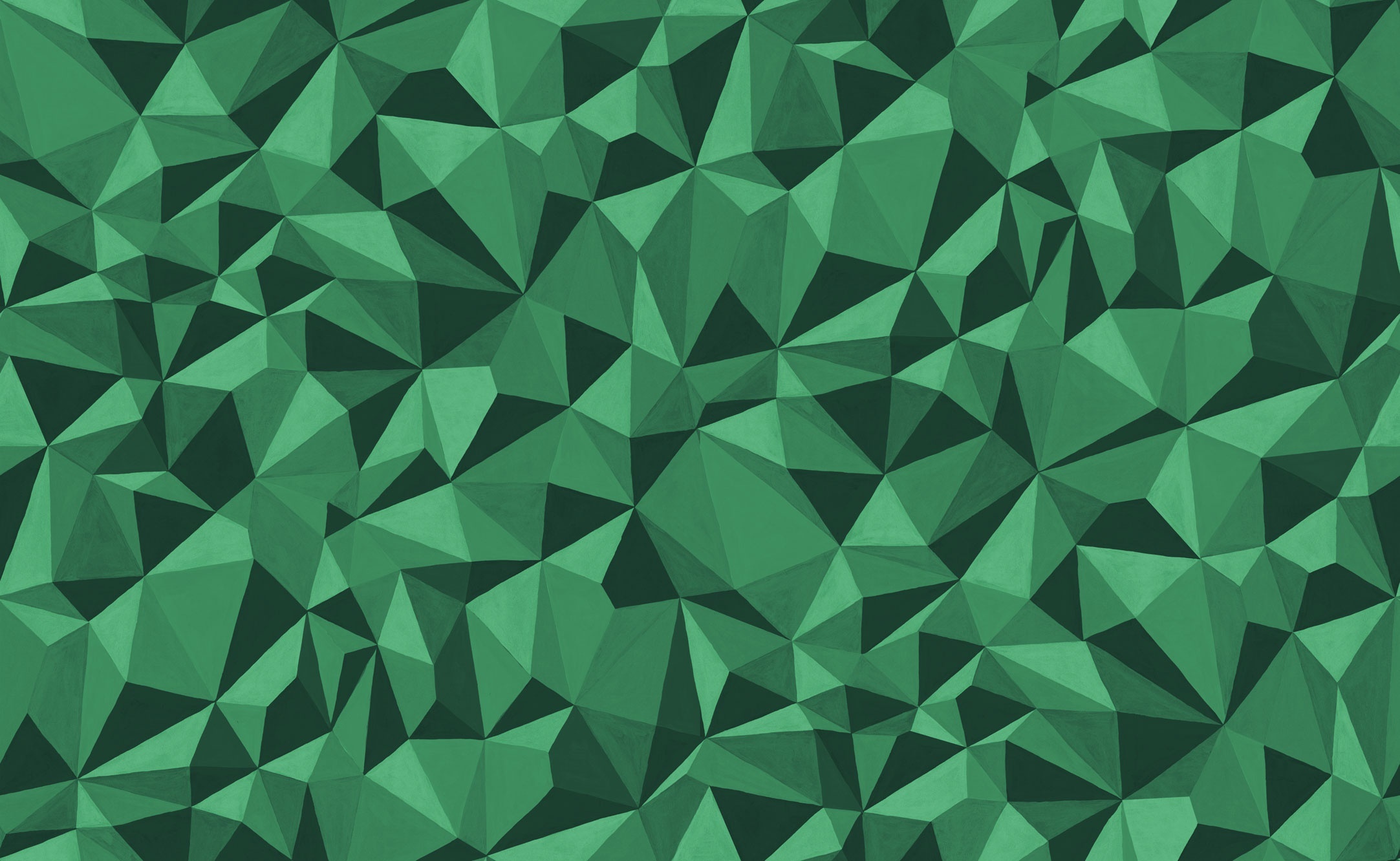 Green Artistic Triangle Pattern HD Wallpaper