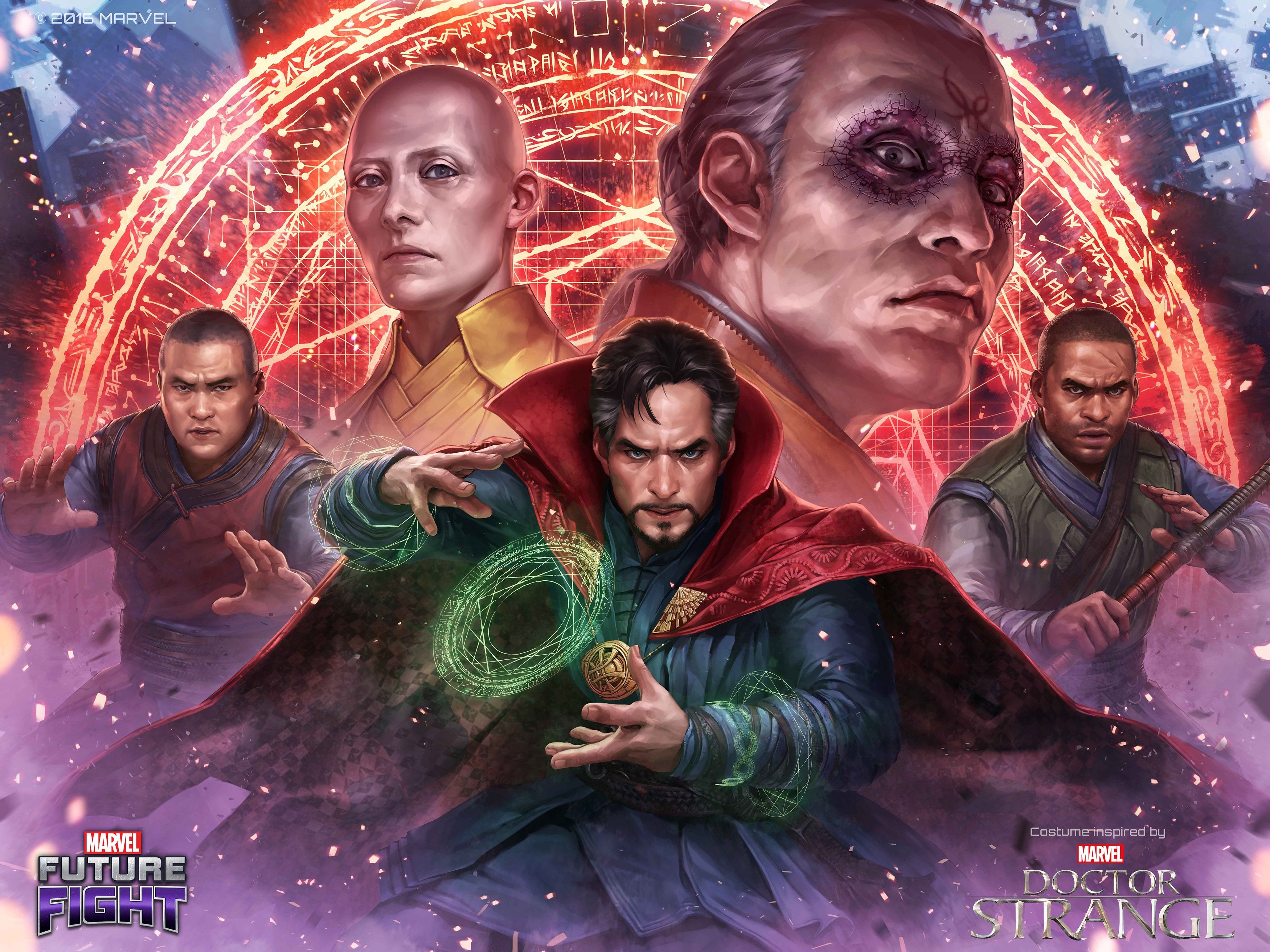 Doctor Strange and allies from Marvel Future Fight HD Wallpaper